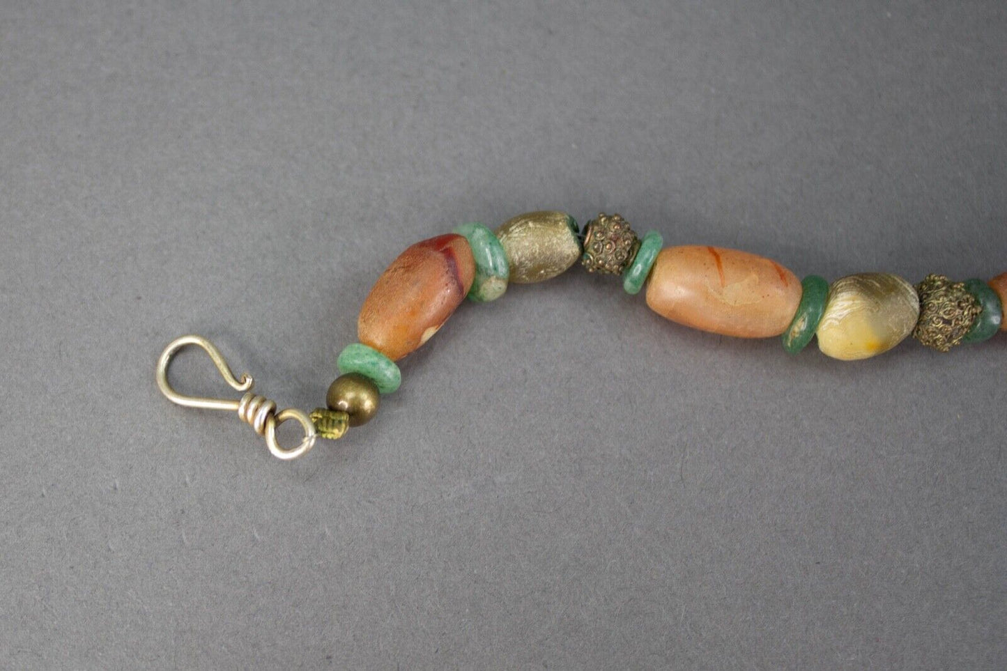 Himalayan Old Beads From Ancient Indo-Tibetan Antique Agate Beads Necklace Mala