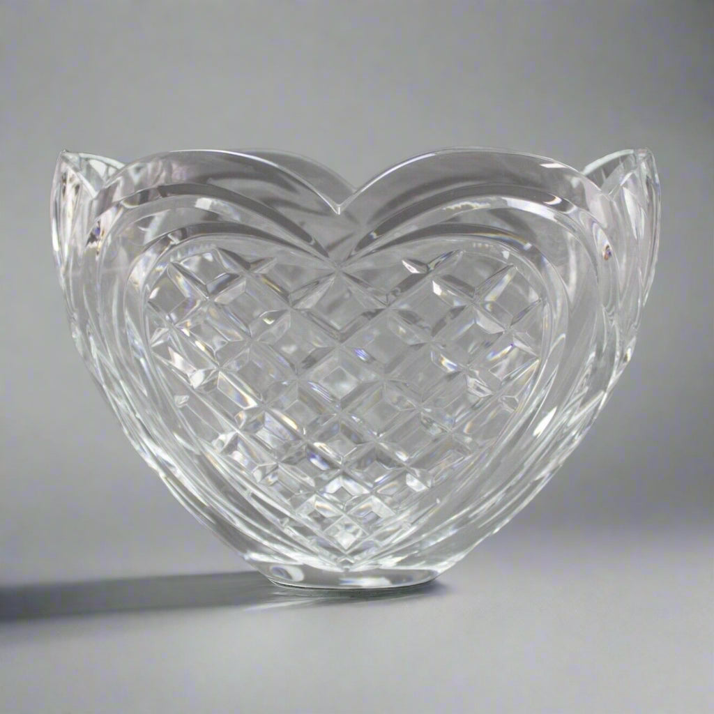 Waterford Crystal "Heart" Bowl Vase 8"