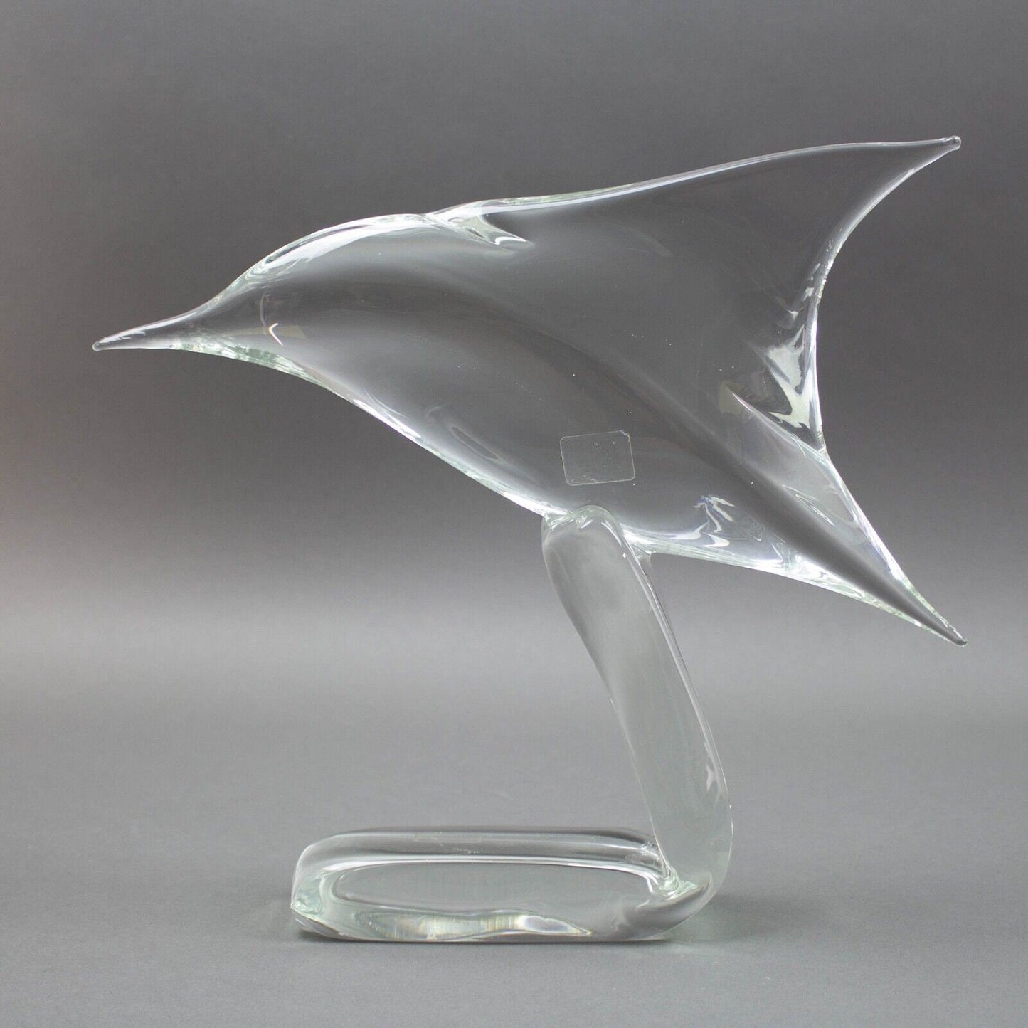Licio Zanetti For Ultima Crystal Art Large Italian Murano Glass Bird Sculpture