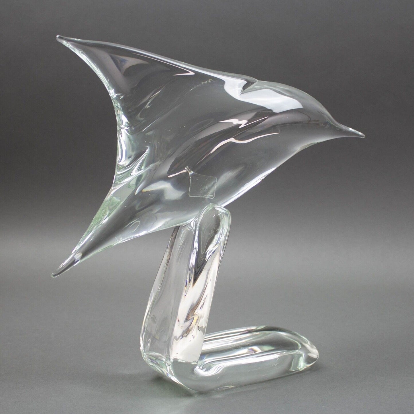 Licio Zanetti For Ultima Crystal Art Large Italian Murano Glass Bird Sculpture