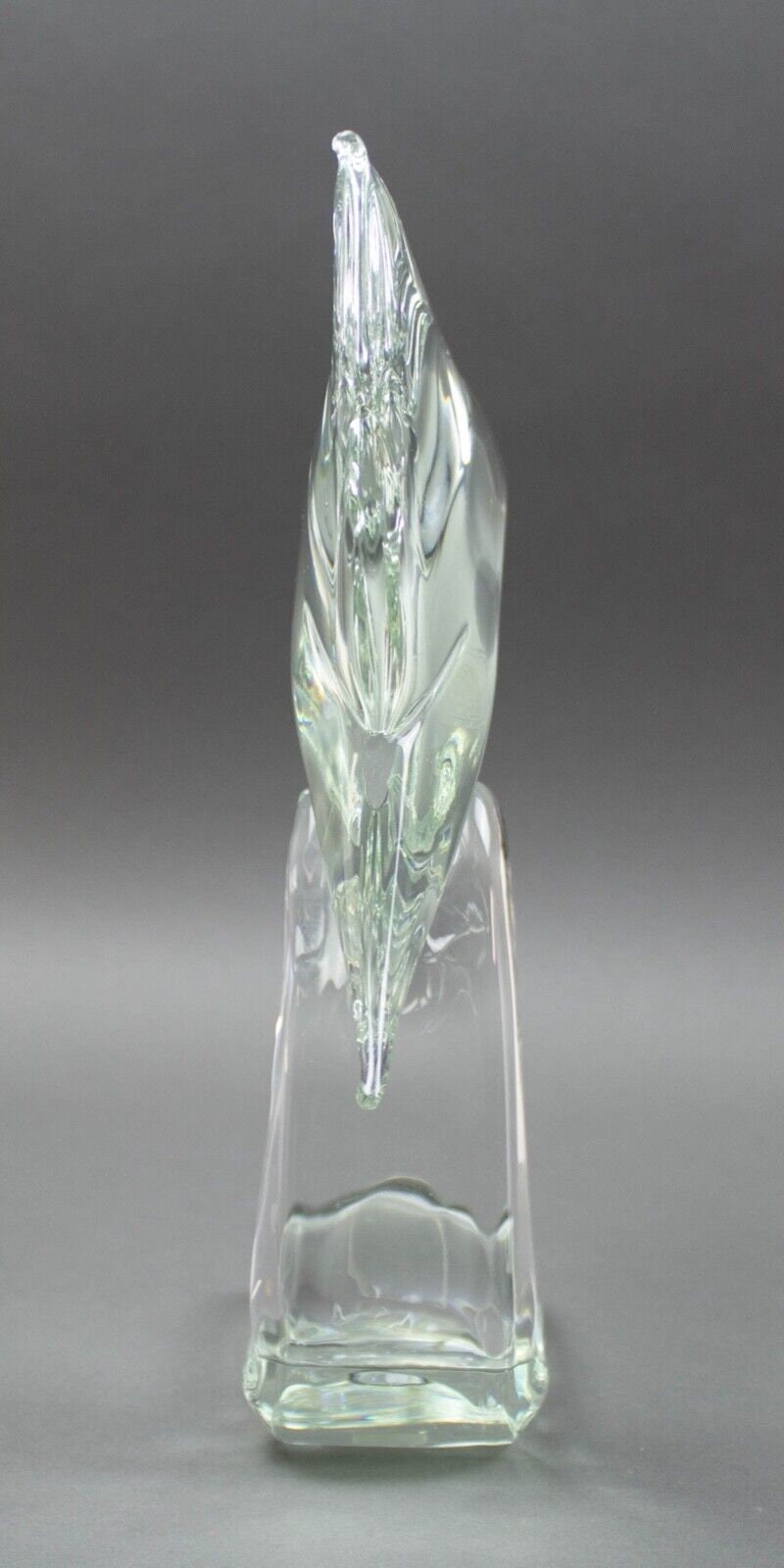 Licio Zanetti For Ultima Crystal Art Large Italian Murano Glass Bird Sculpture