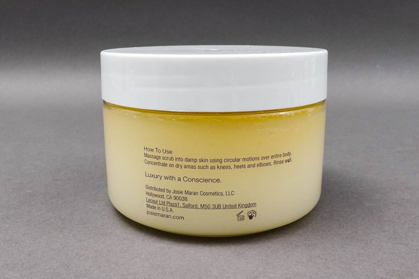 Josie Maran Argan Sugar Balm Body Scrub Limoncello 18 oz / 532 ml New