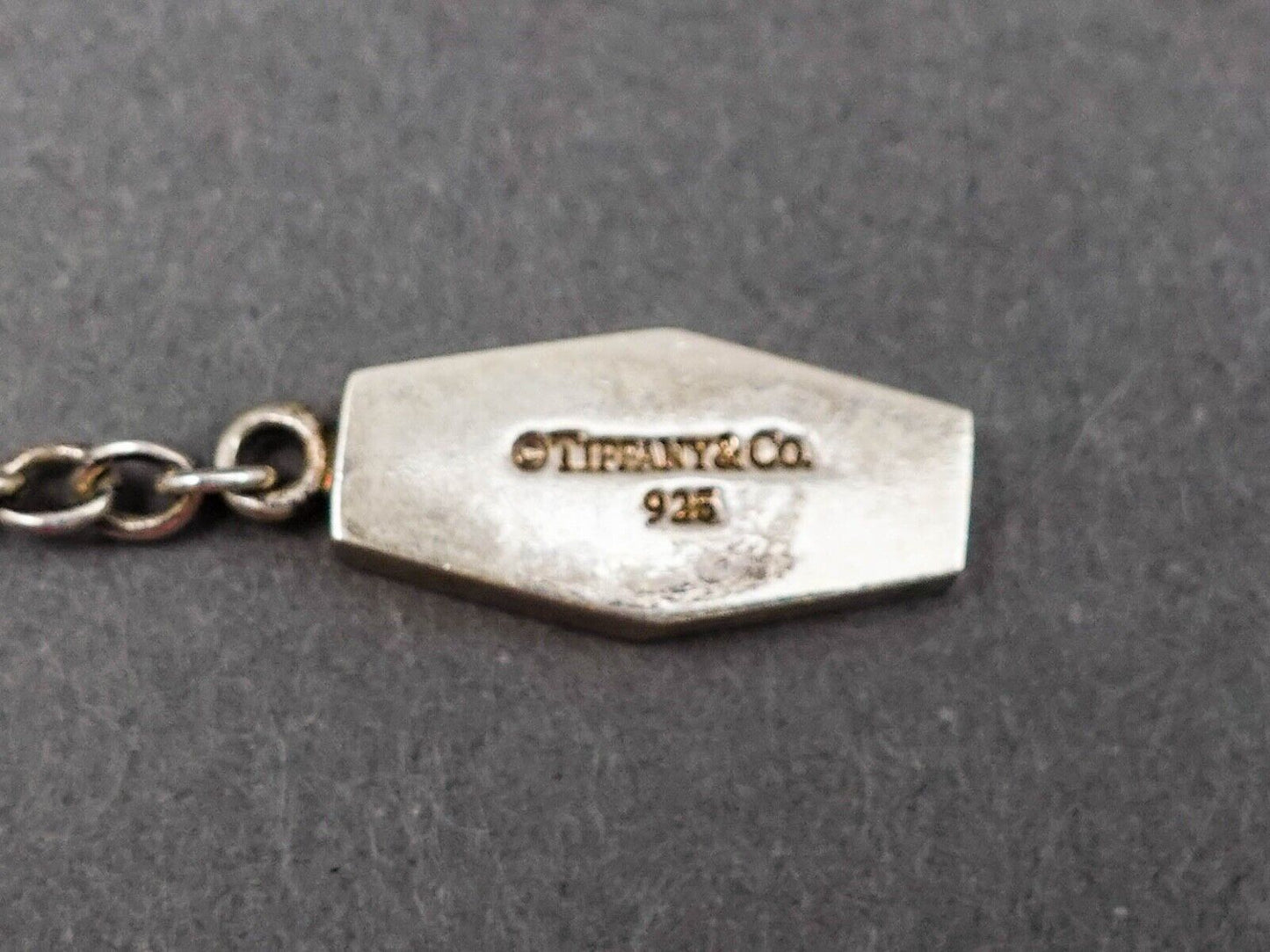 Tiffany & Co. 1837 Sterling Silver Dangle 4 Charm Key Ring Keychain With Pouch