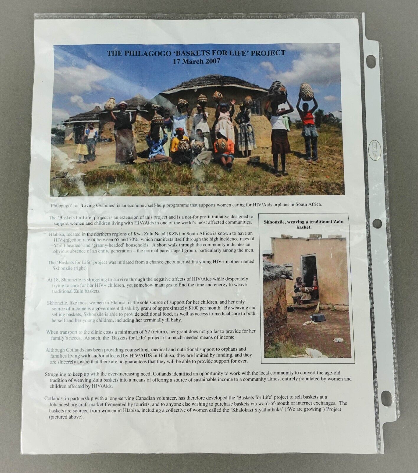 African Traditional Handwoven Zulu Large Basket 19" X 15"