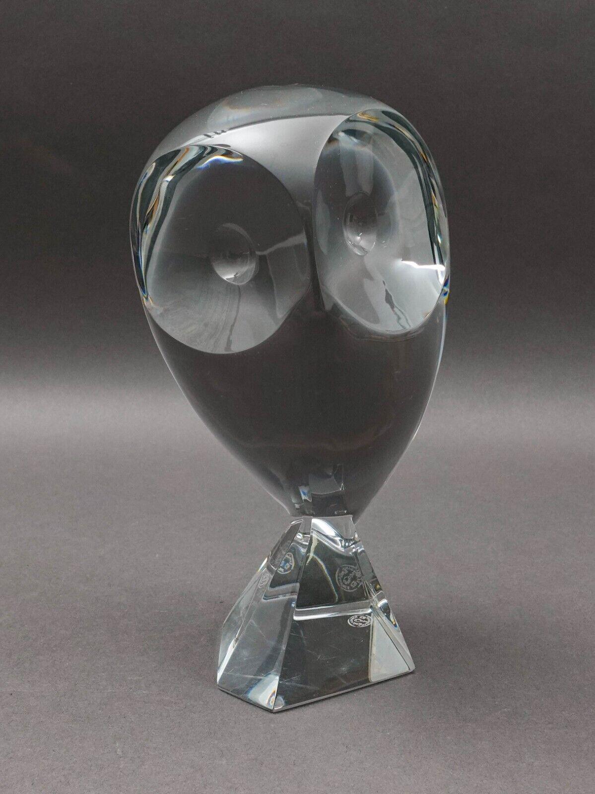 Baccarat Crystal France R. Rigot Signed Large Owl Ltd Ed Figure Sculpture 8 3/4"