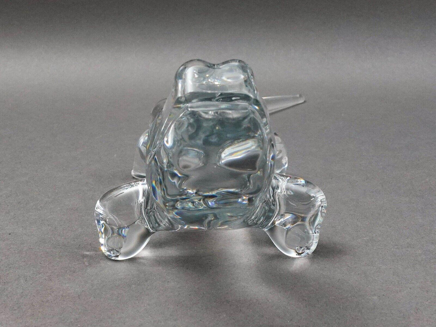 Daum Crystal France Signed Alligator Glass Figurine Sculpture 16 1/2"