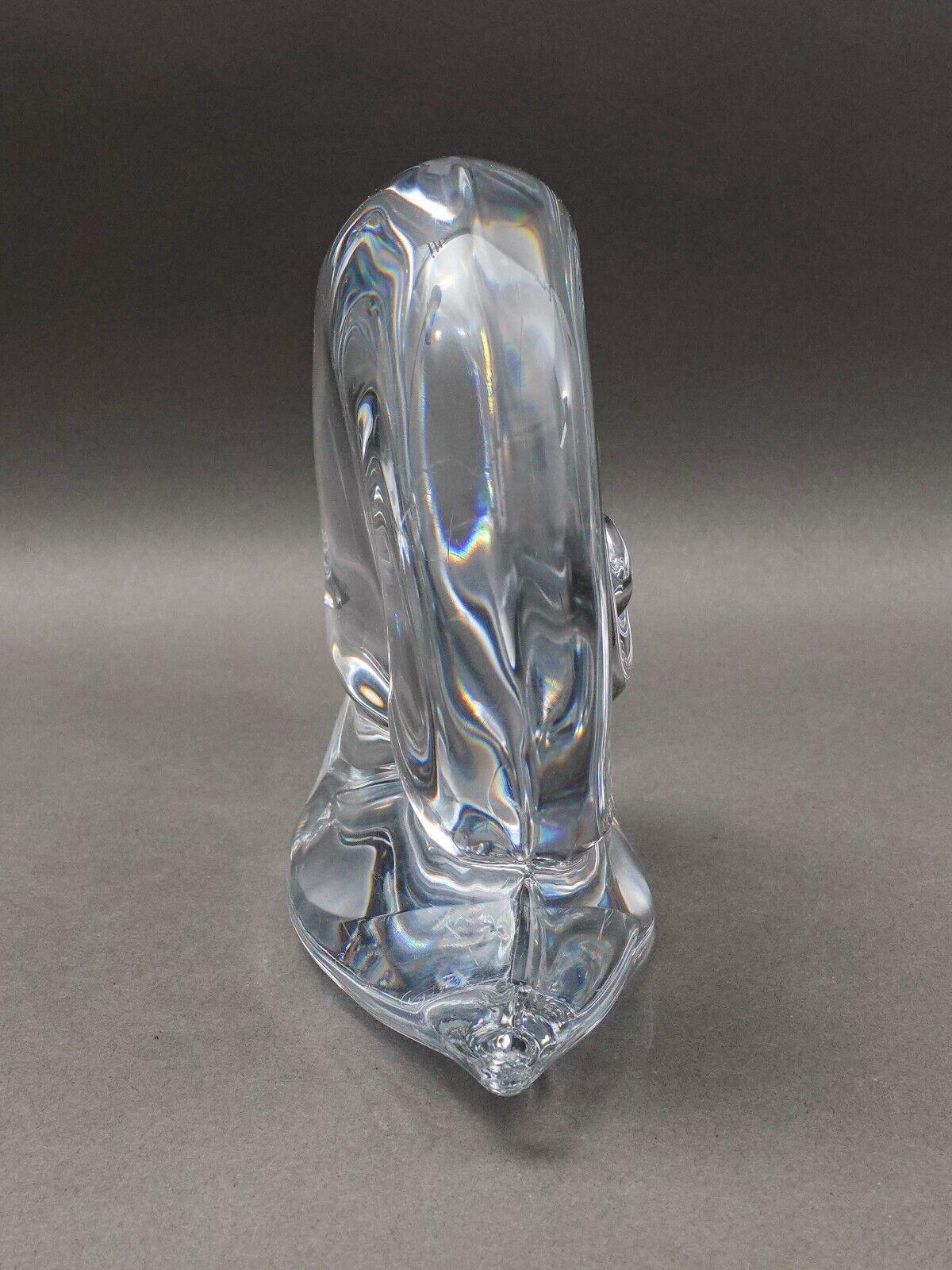 Daum Crystal France Signed Snail Escargot Large Glass Figurine Sculpture 13 1/8"