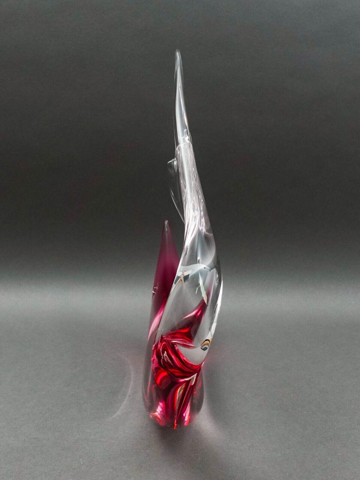 Renato Anatra Signed Murano Italy Large Art Glass Fish Figurine Sculpture 15.25"