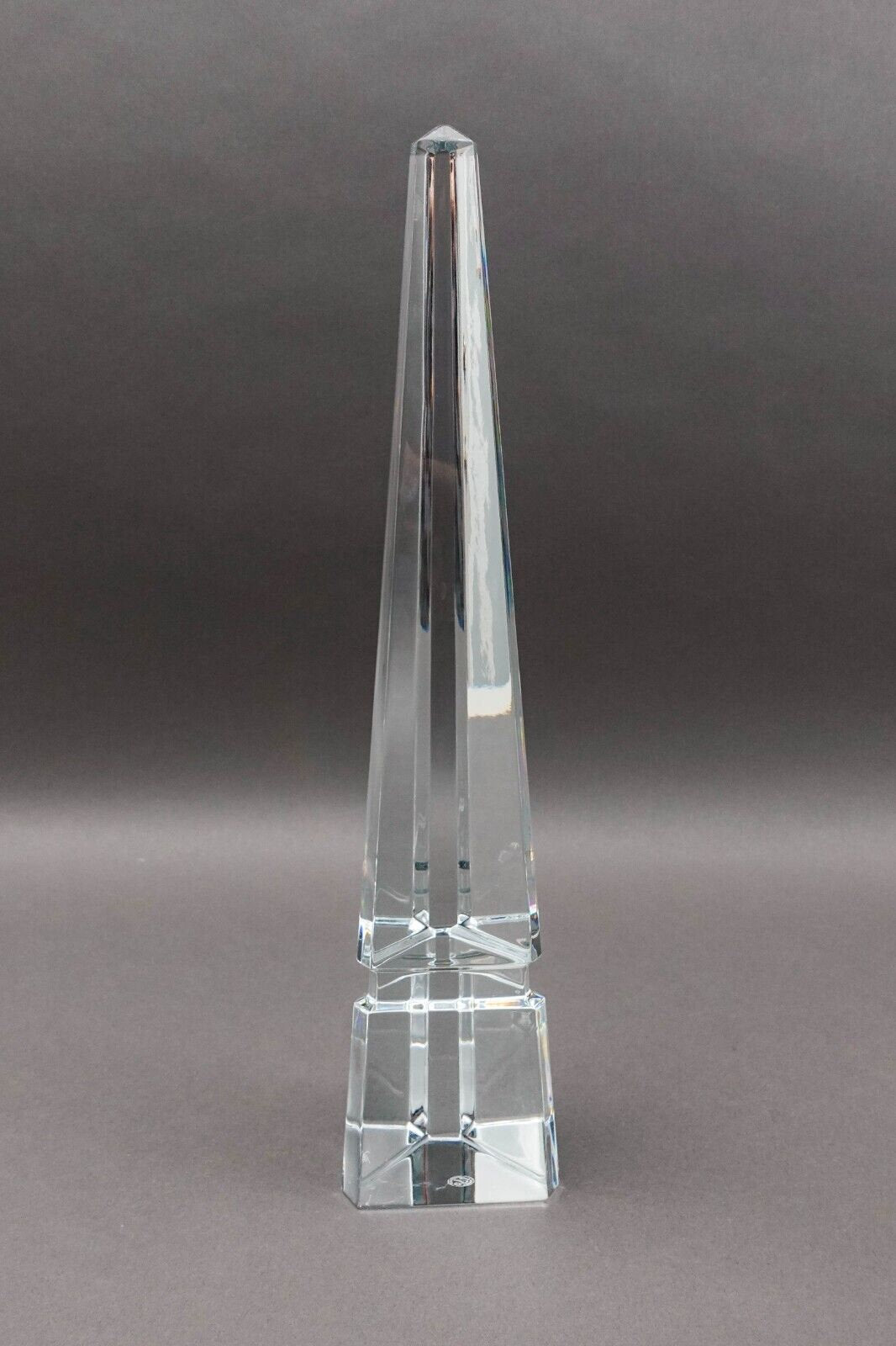 Baccarat Crystal France Osiris Obelisk Louxor Monument Glass Sculpture Large 15"