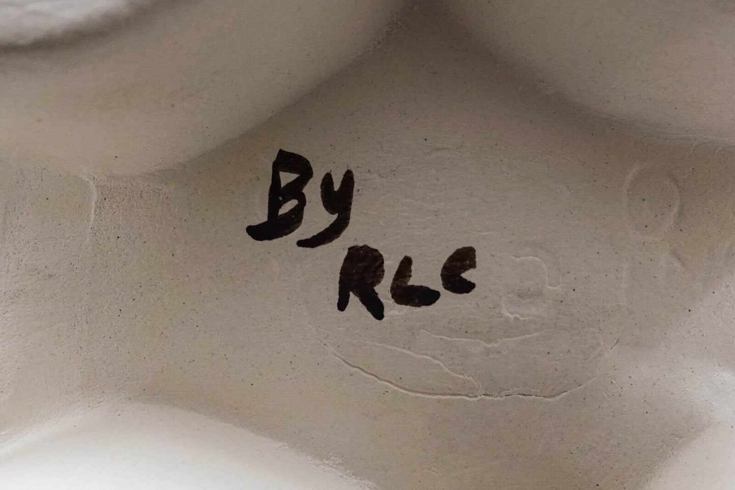 Acoma Pueblo Native American RLC Signed Vintage Elephant Pottery Figurine Effigy