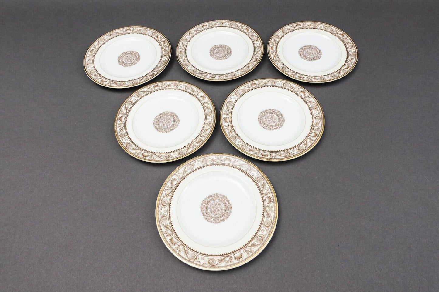 Wedgwood England Runnymede Cream Bone China 6" Bread Butter Plate Set Of 6