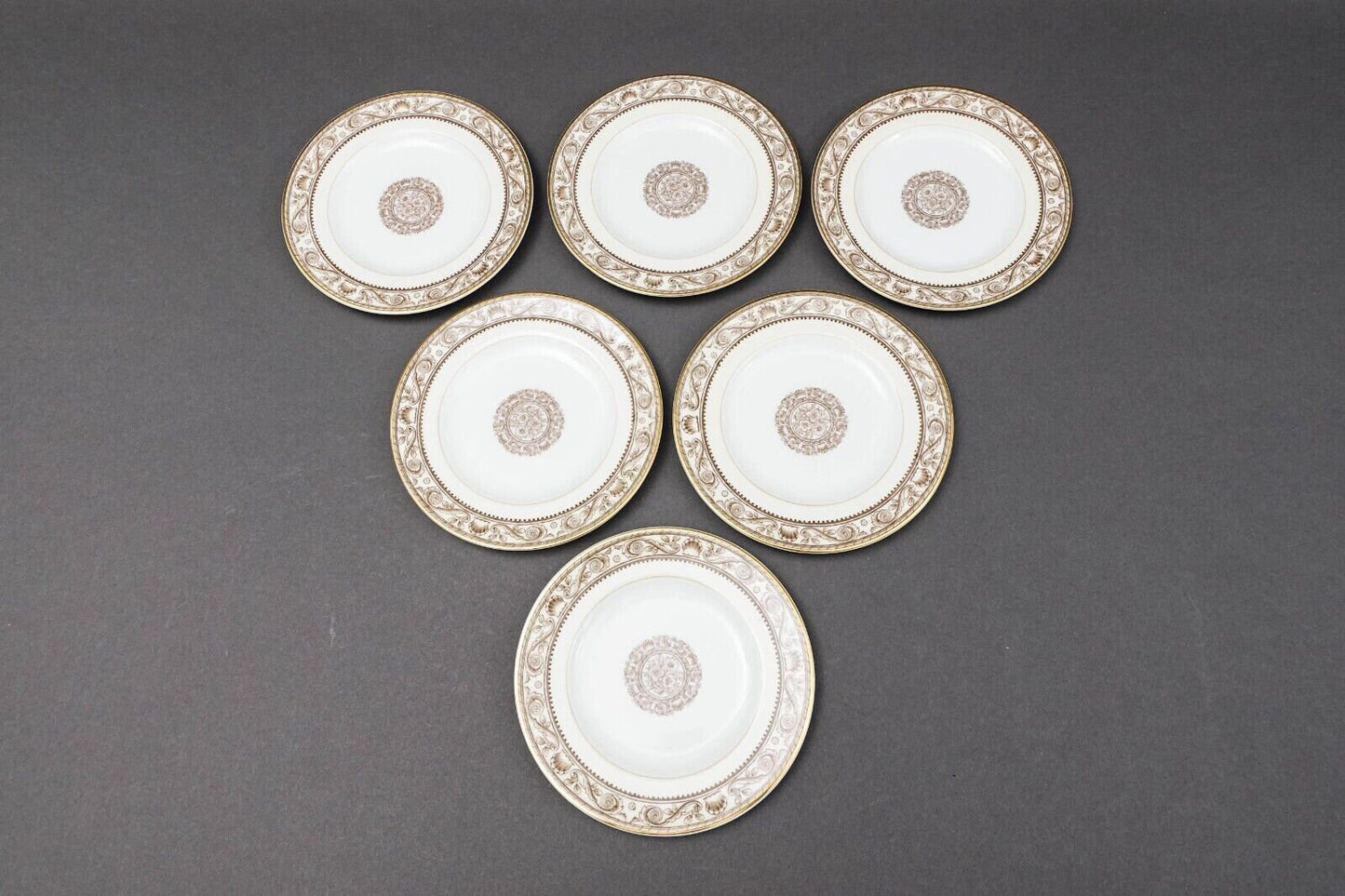 Wedgwood England Runnymede Cream Bone China 6" Bread Butter Plate Set Of 6