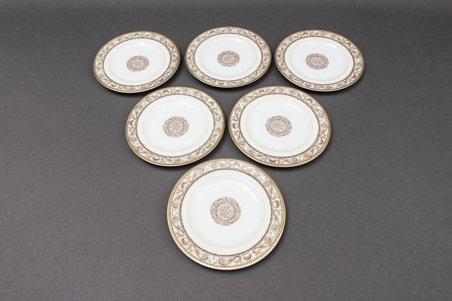 Wedgwood England Runnymede Cream Bone China 6" Bread Butter Plate Set Of 6