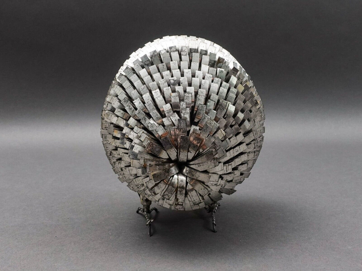 Sergio Bustamante Vintage MCM Brutalist Mixed Metal Bird Owl Sculpture Jere 6.5"