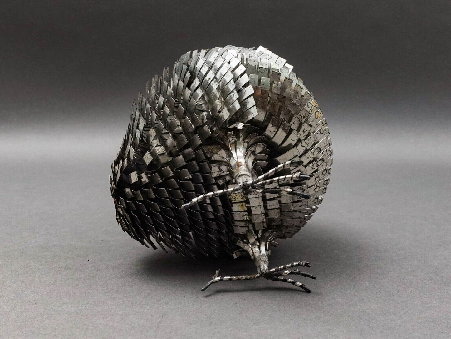 Sergio Bustamante Vintage MCM Brutalist Mixed Metal Bird Owl Sculpture Jere 6.5"