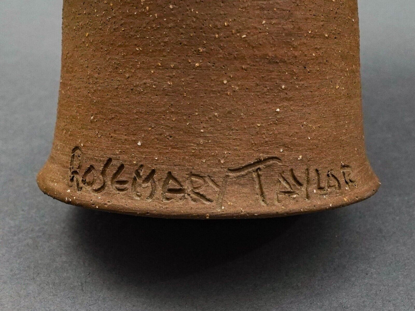 Rosemary Taylor Signed MCM Face Studio Art Pottery Vase Planter Sculpture 8 1/4"
