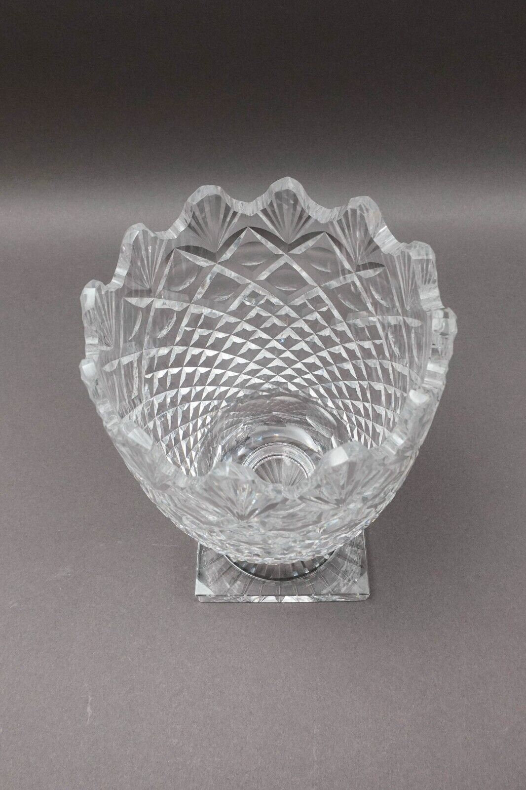 Waterford Ireland Vintage Master Cutter Collection Footed Crystal Vase 10 1/2"