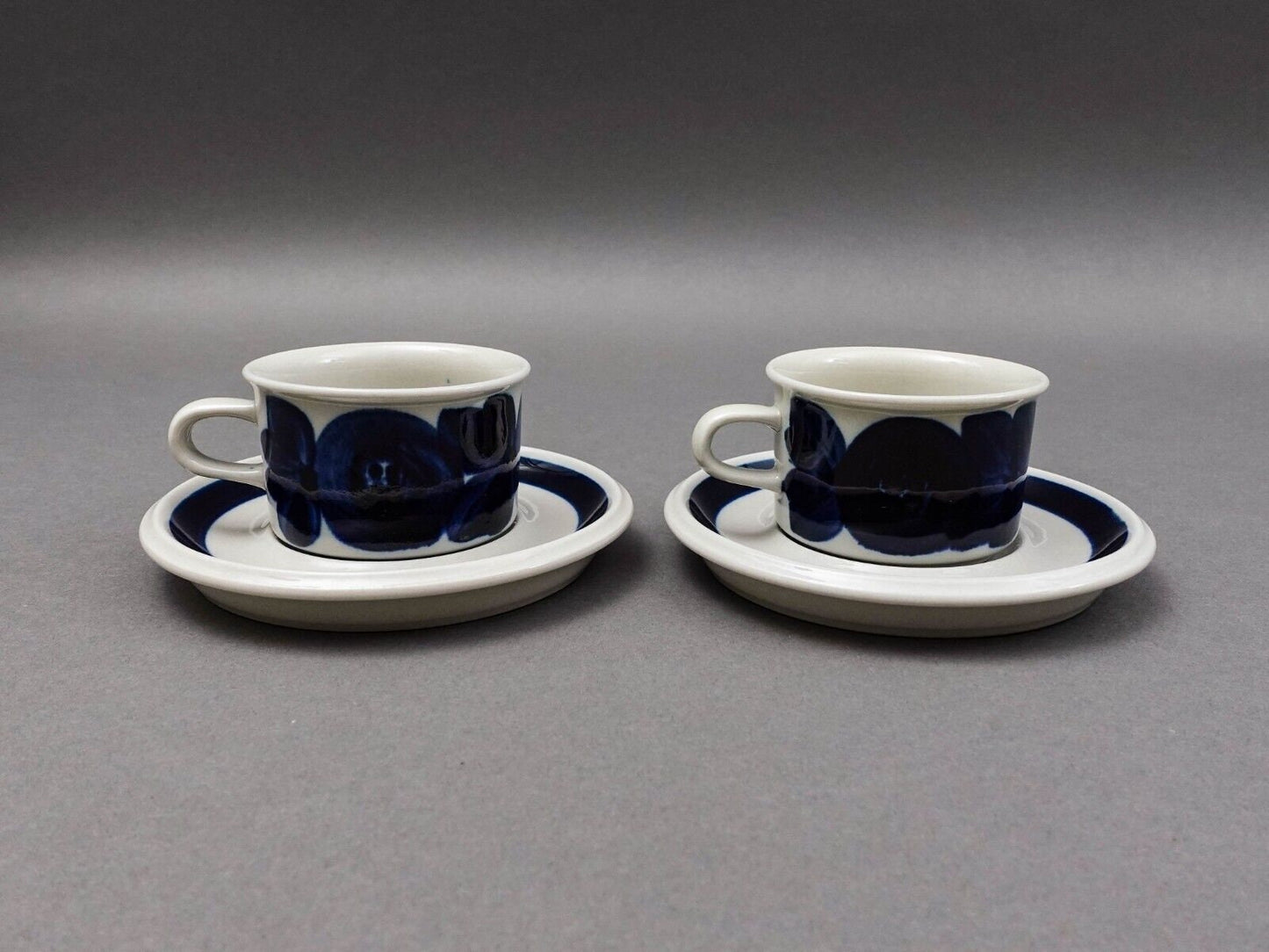 Arabia Finland Ulla Procope Anemone Demitasse Espresso Cup & Saucer Set Of 2