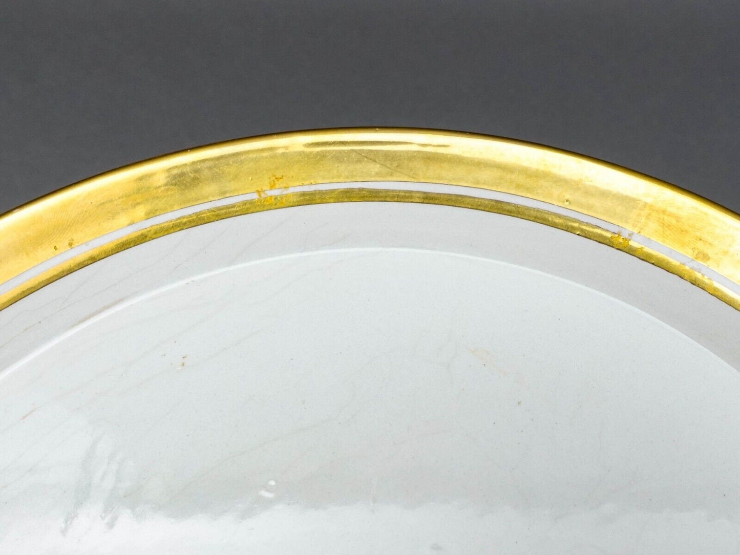 Mottahedeh Italy Gold Porcelain Pedestal Tazza Compote Server Dessert Stand Read