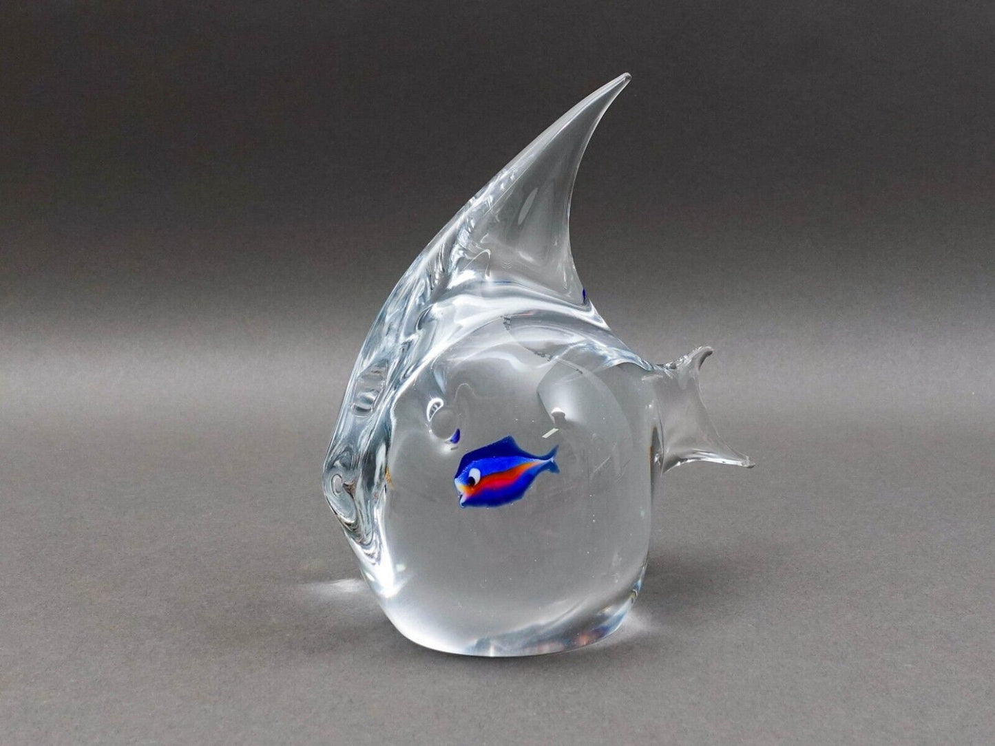 Elio Raffaeli Signed Oggetti Murano Italy Fish Aquarium Art Glass Sculpture