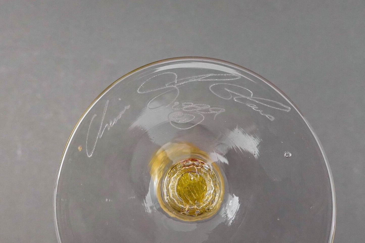 Union Street Glass Signed Y2K Gold Mist Twisted Champagne Flutes Set Of 4