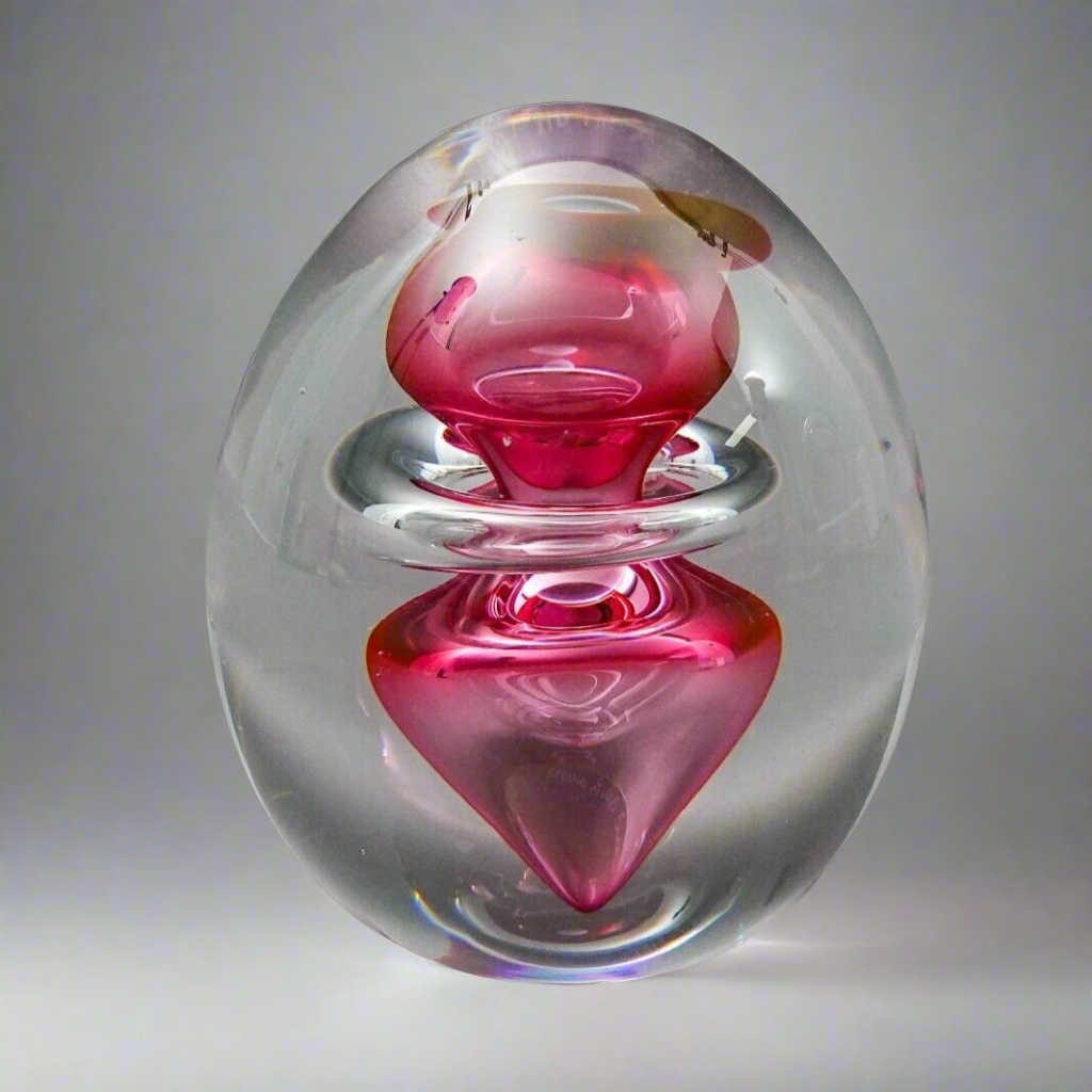 Studio Ahus Sweden 1994 Hanne Dreutler & Arthur Zirnsack Art Glass Paperweight