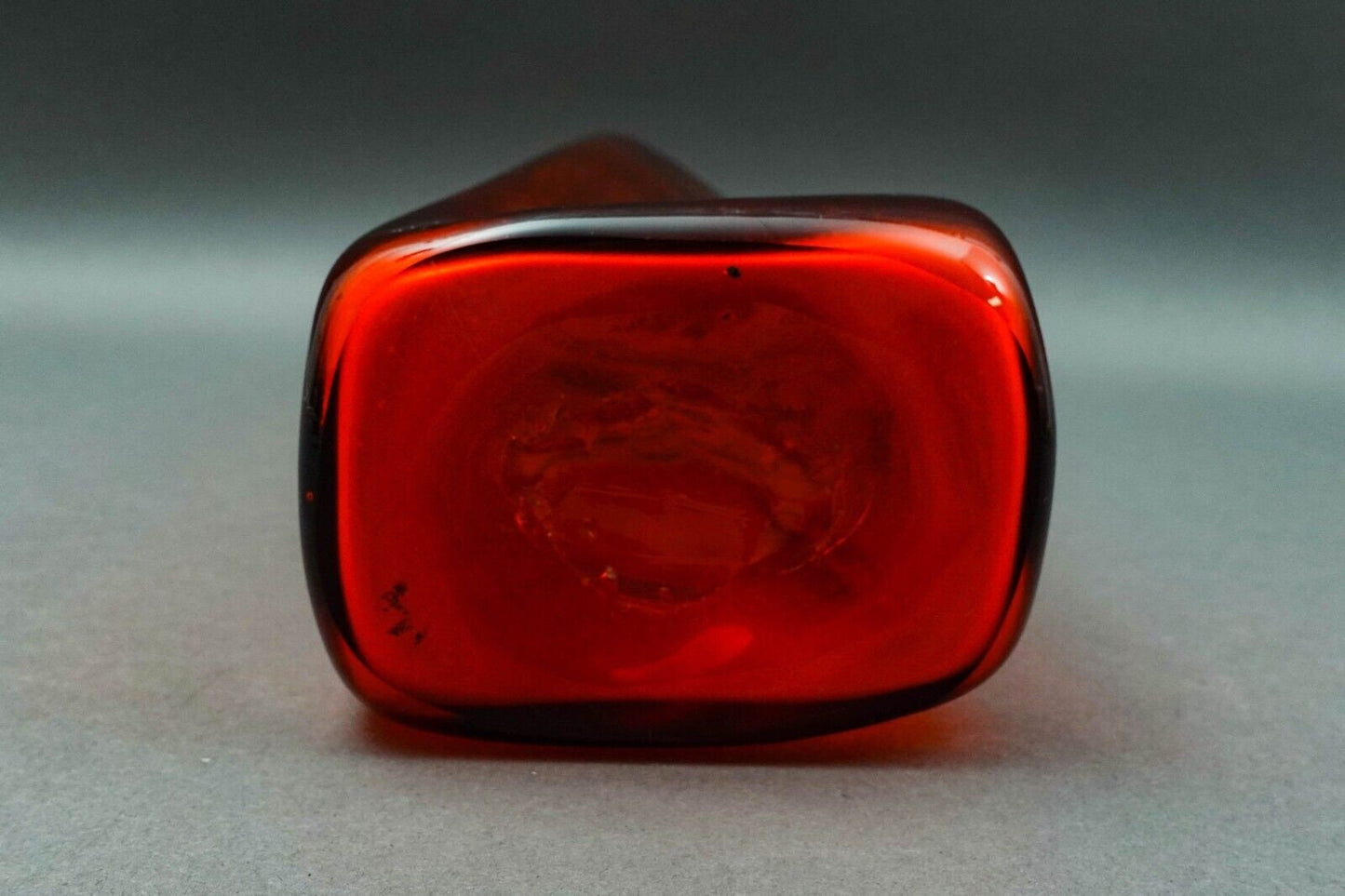 Blenko Wayne Husted Hand Blown Tangerine Twist Glass Decanter #5825 (No Stopper)