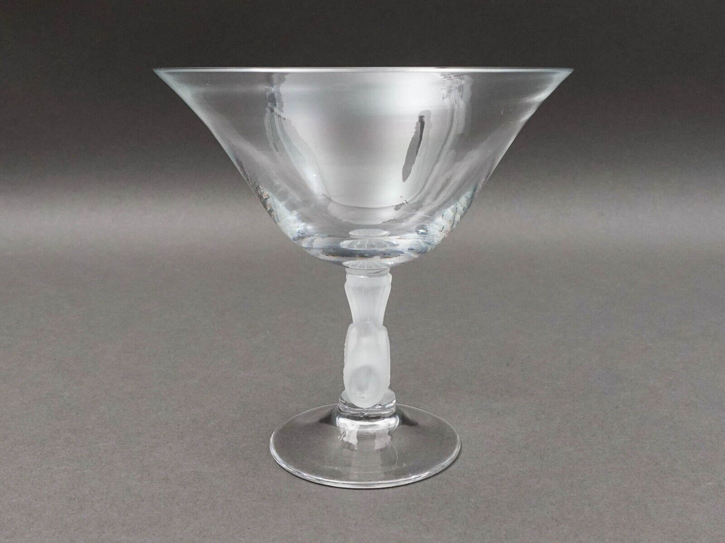 Sasaki Crystal Japan Etuso Yamagishi Wings Frosted Love Birds Compote Bowl