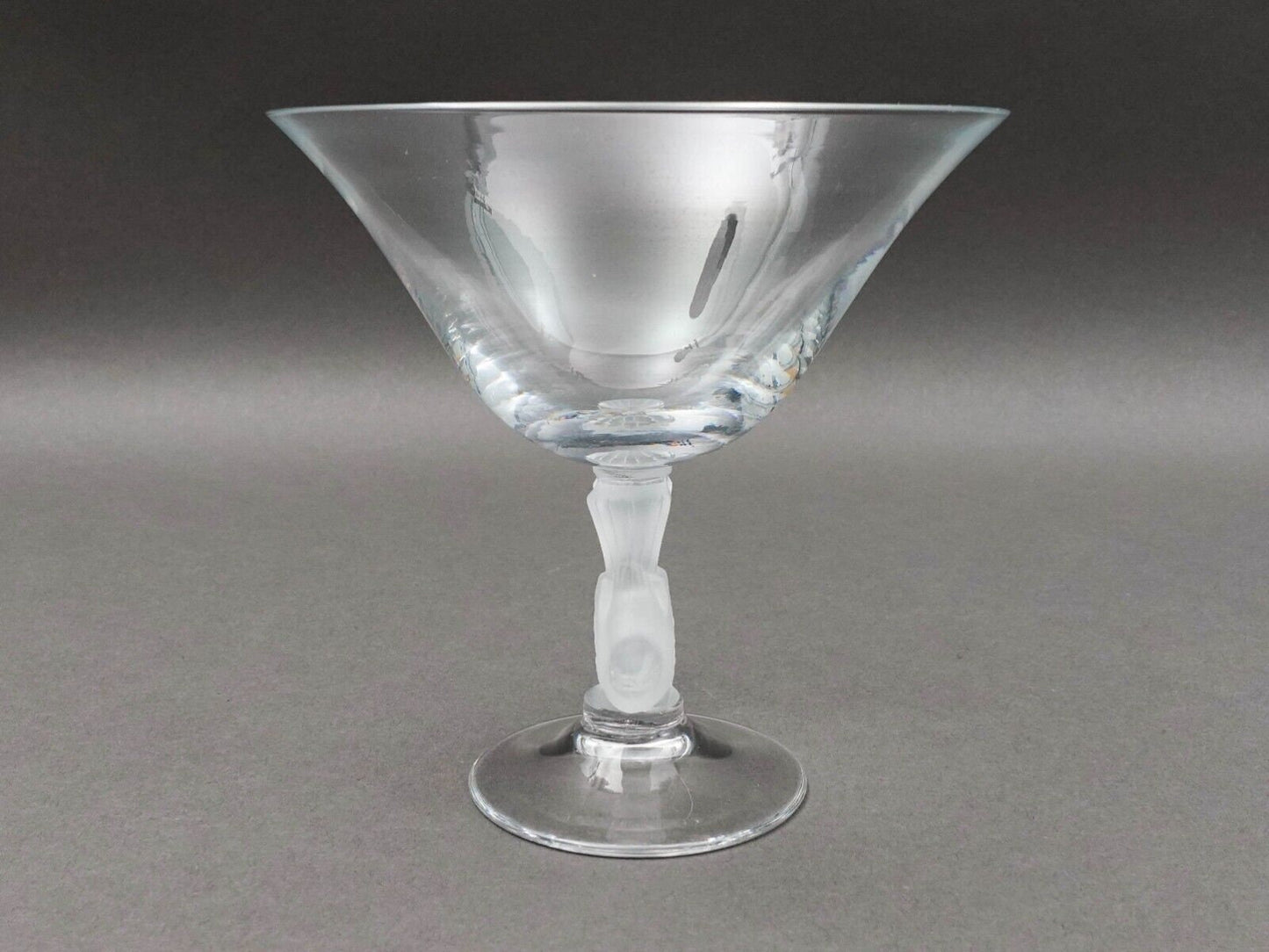 Sasaki Crystal Japan Etuso Yamagishi Wings Frosted Love Birds Compote Bowl