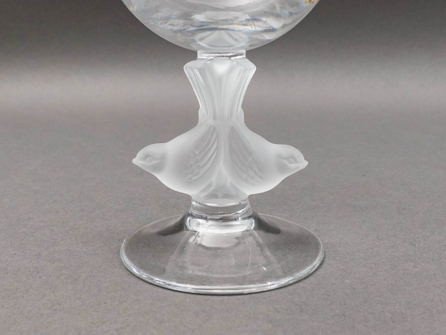 Sasaki Crystal Japan Etuso Yamagishi Wings Frosted Love Birds Compote Bowl