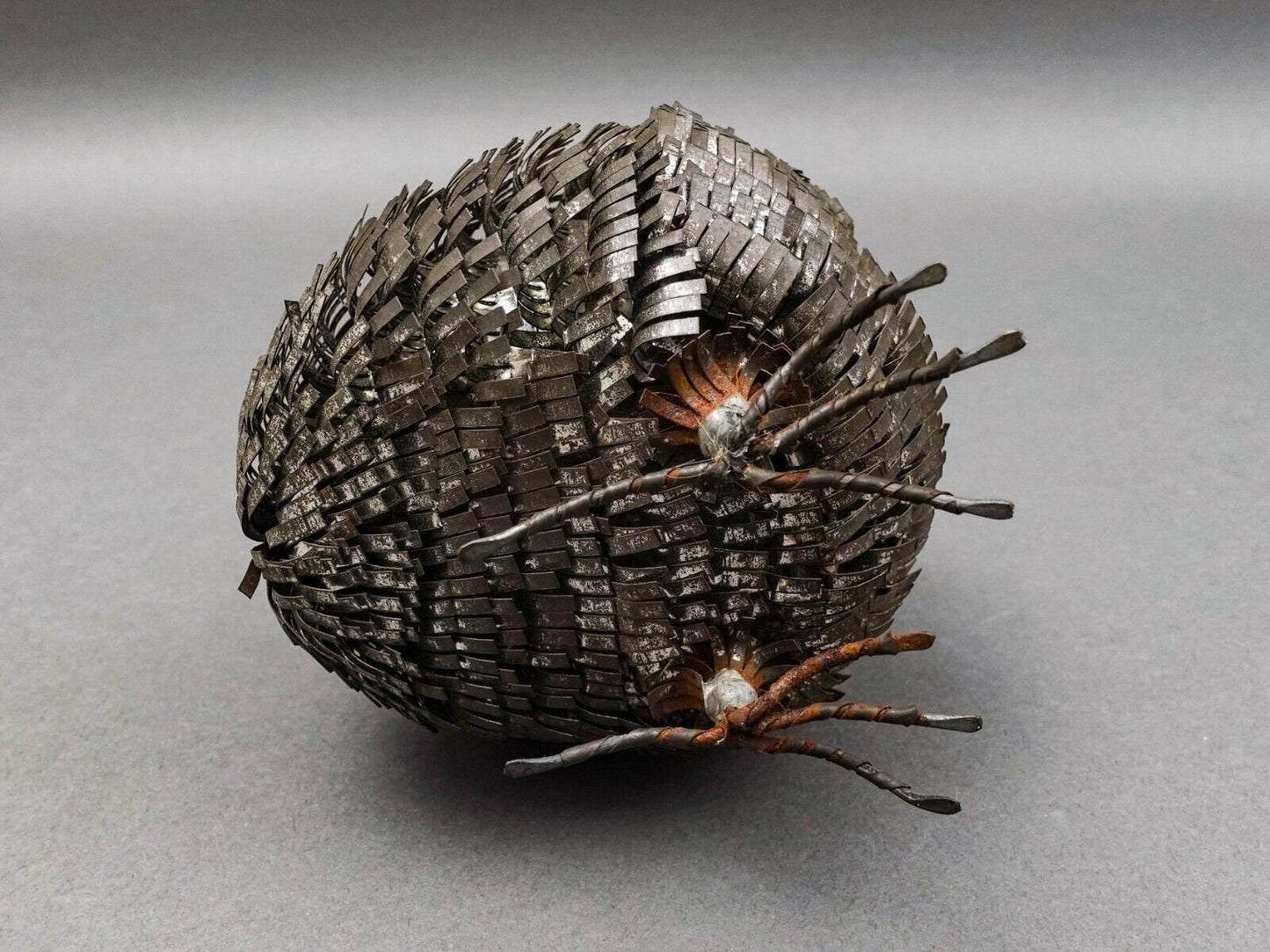 Sergio Bustamente Mexican Brutalist Mid Century Modern Metal Art Owl Sculpture