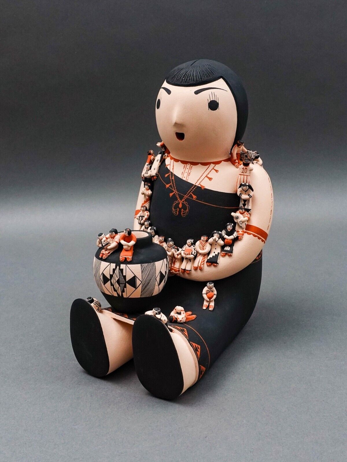 Dena Suina Cochiti Pueblo New Mexico Storyteller 30 Children Pottery Sculpture