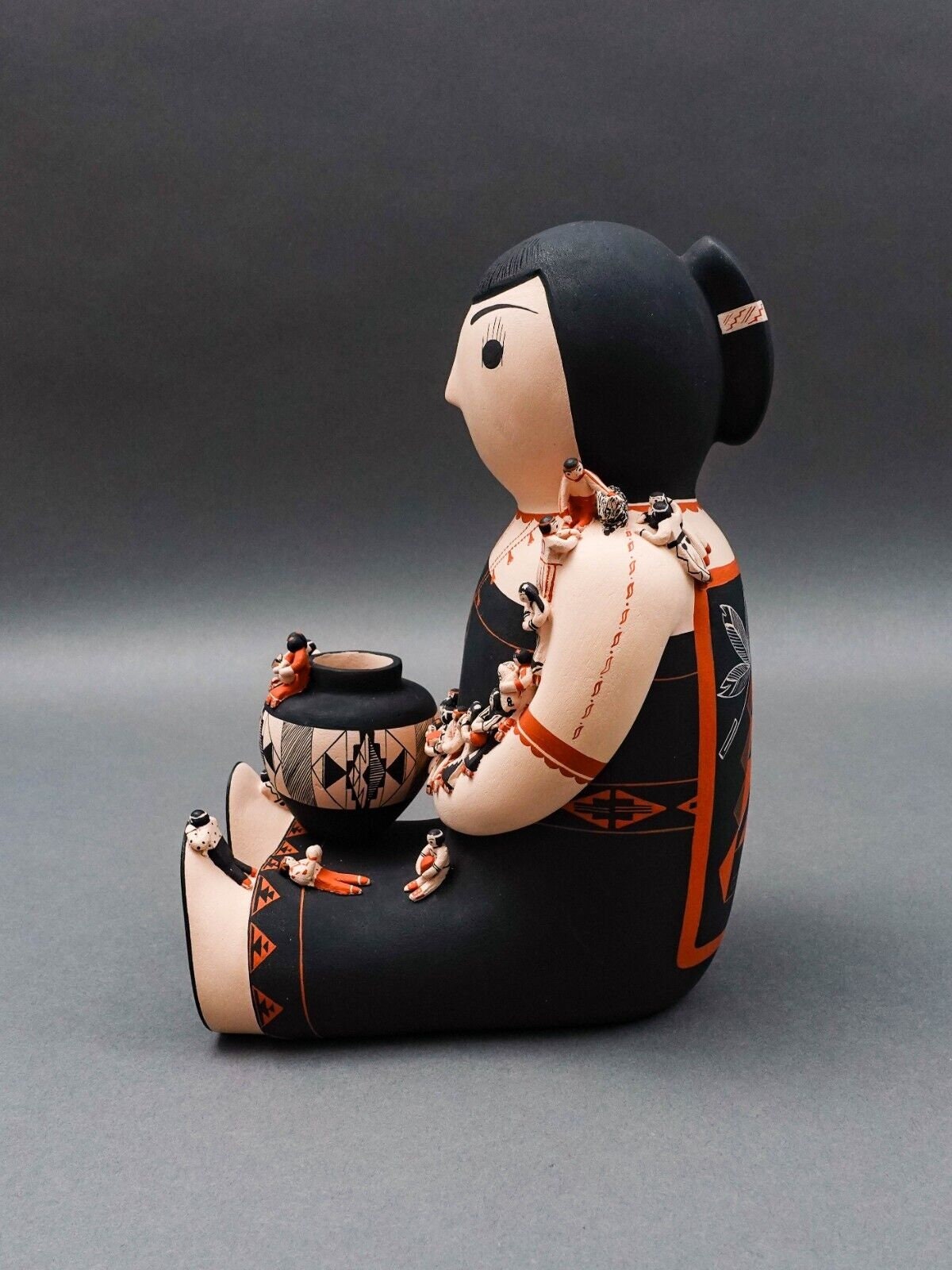 Dena Suina Cochiti Pueblo New Mexico Storyteller 30 Children Pottery Sculpture
