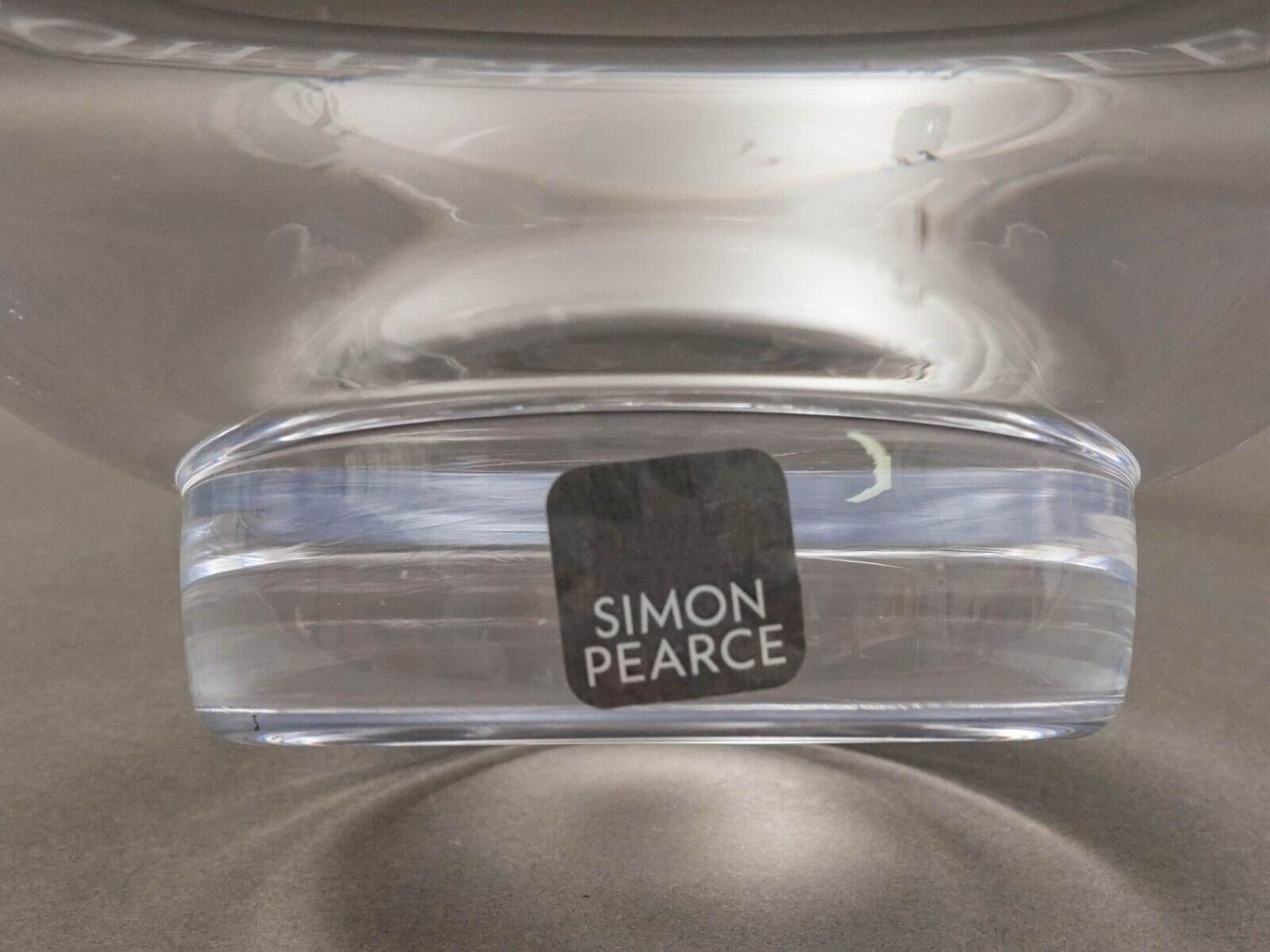 Simon Pearce Bless This Home With Love And Laughter Crystal Centerpiece Bowl 14"