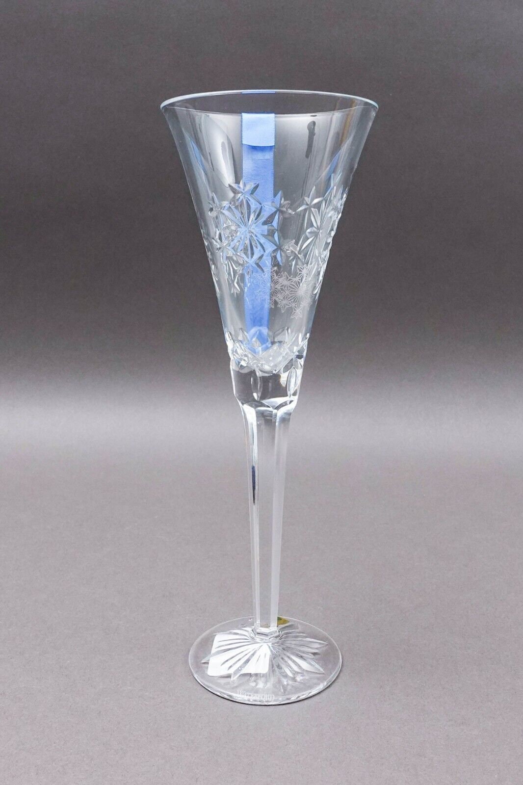 Waterford Crystal Snowflake Wishes "Goodwill "Clear Glass Champagne Flute (Read)