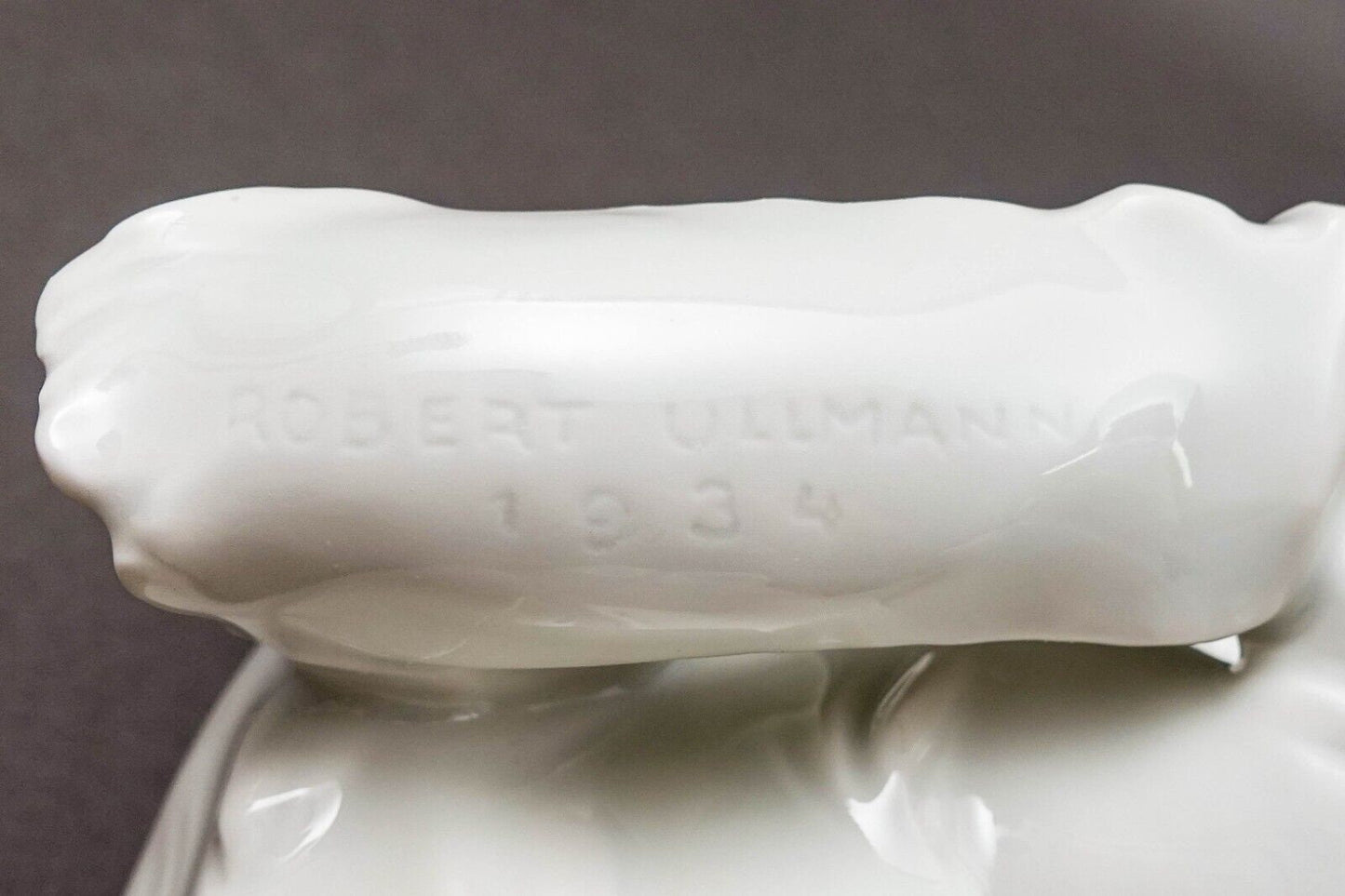 Robert Ullmann Royal Vienna Augarten Wien Austria White Porcelain Sitting Monkey