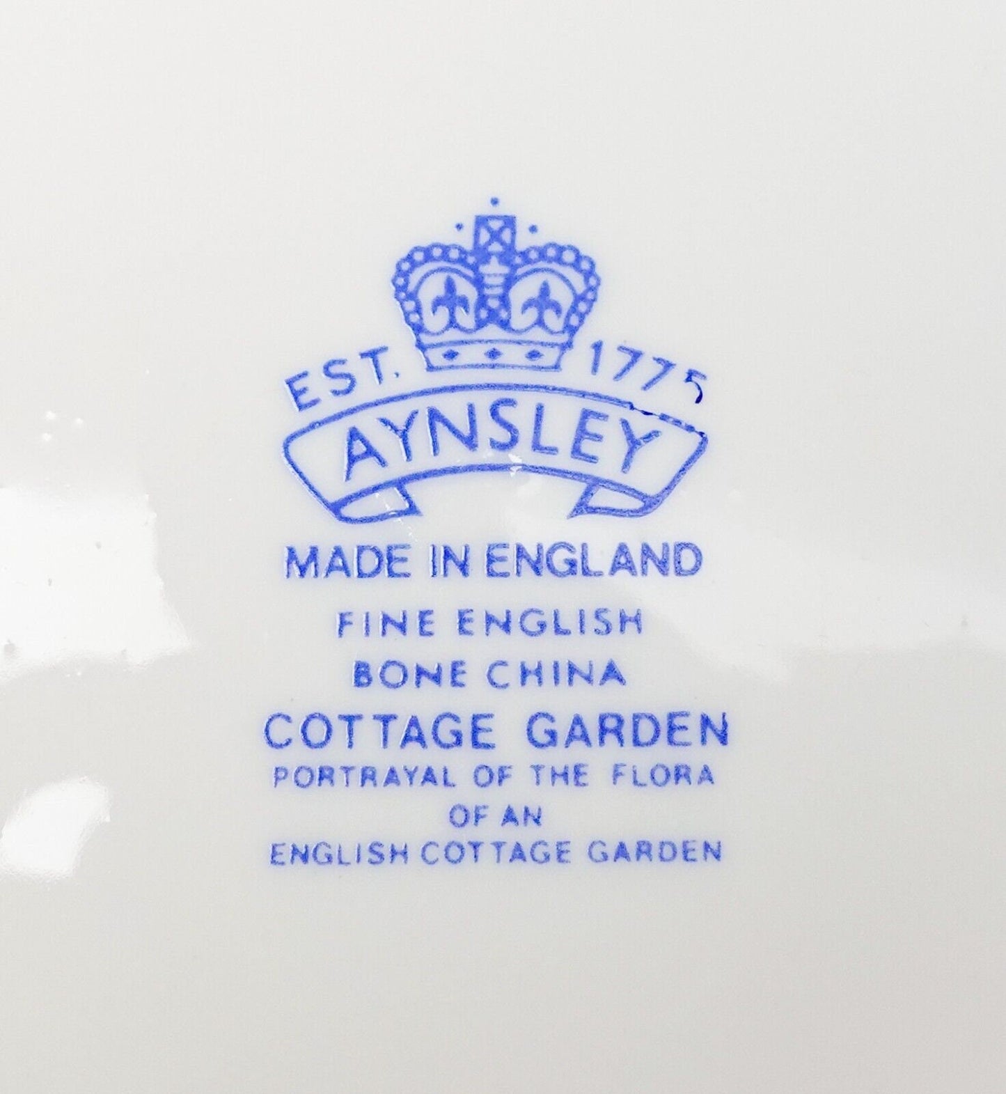 Aynsley England Cottage Garden Floral Covered Biscuit Jar Canister 7 1/2"