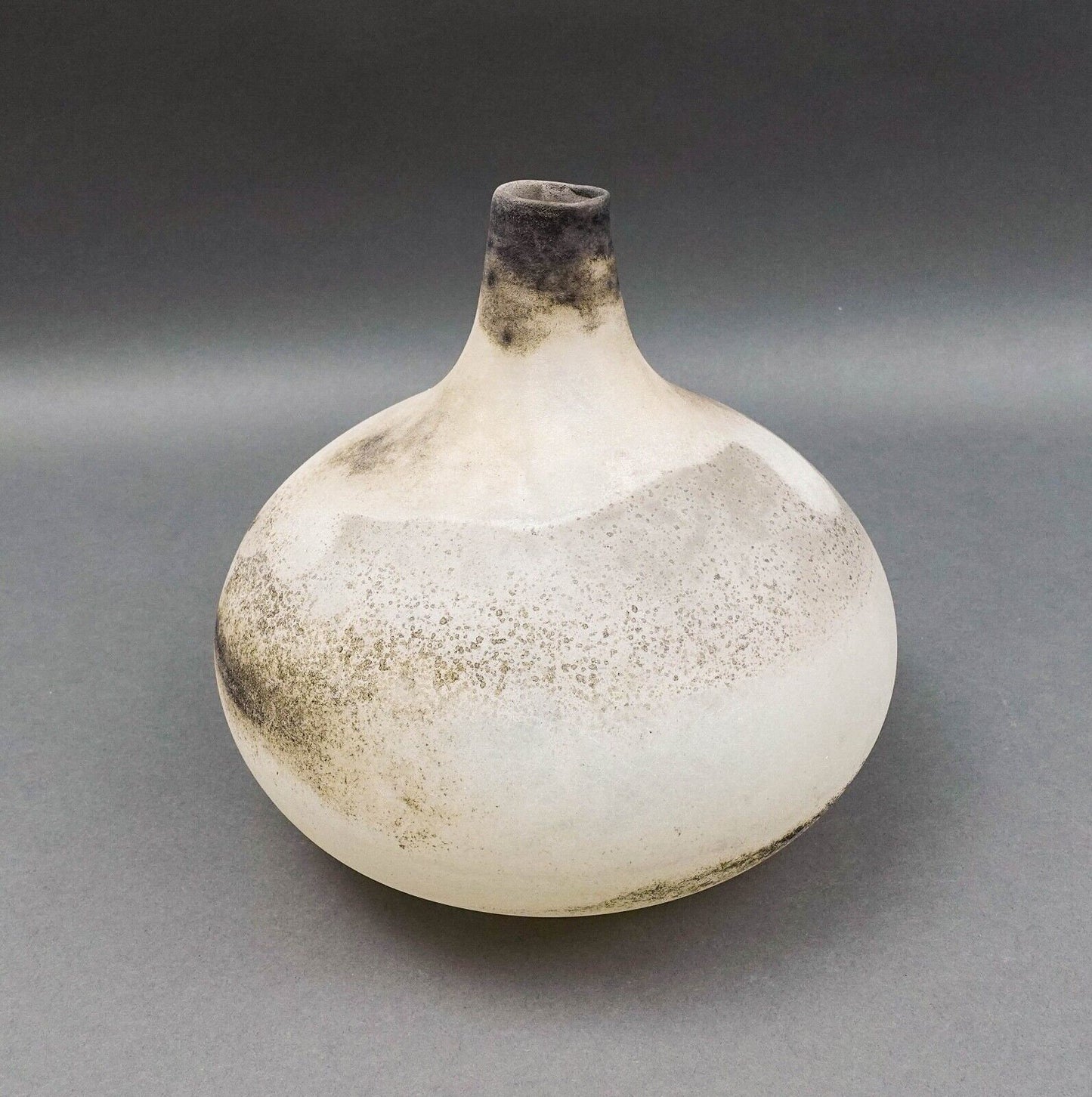 Gino Cenedese Murano Italian Vintage Mid Century Scavo Art Glass Vase 7 3/4"