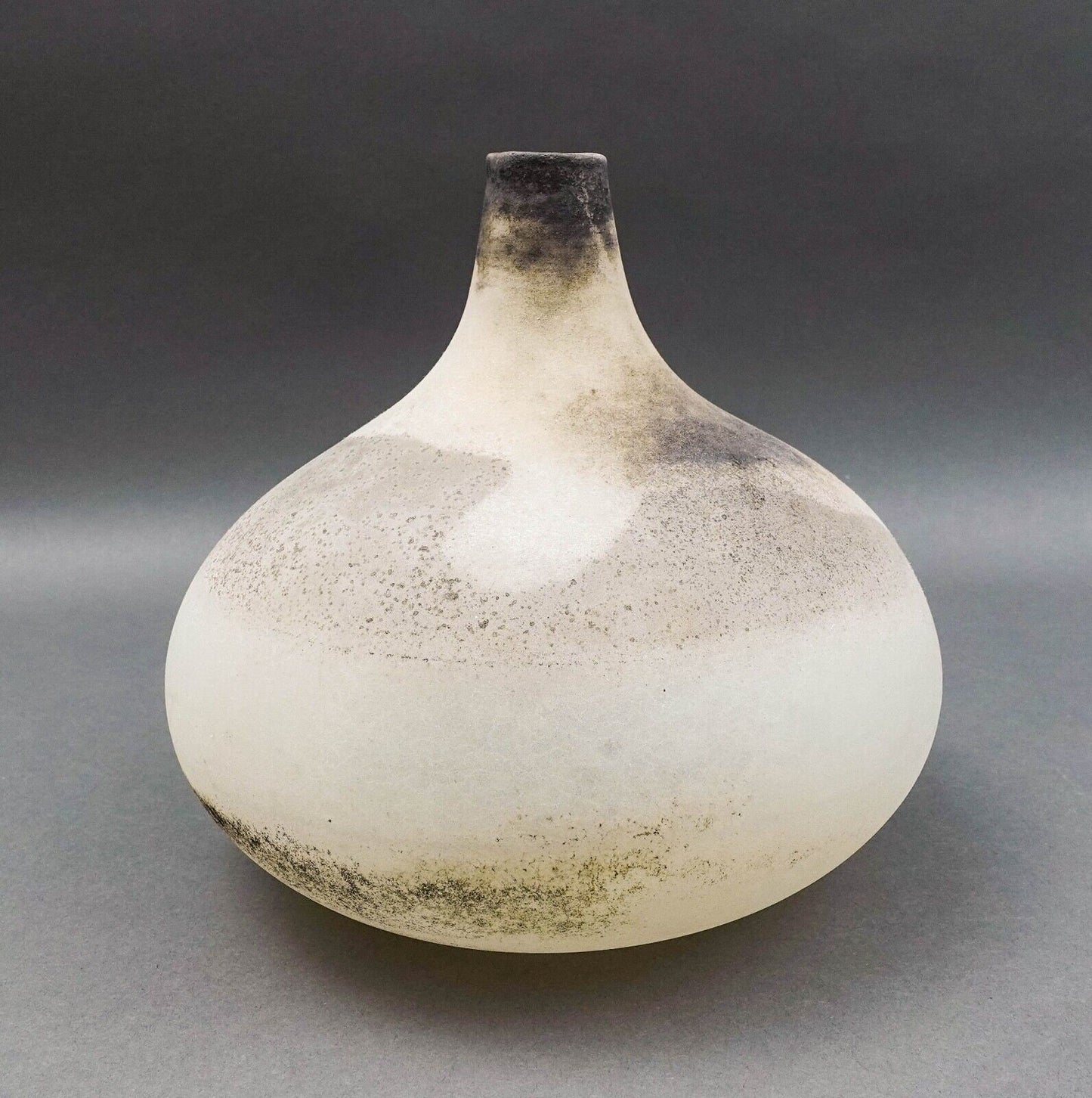 Gino Cenedese Murano Italian Vintage Mid Century Scavo Art Glass Vase 7 3/4"
