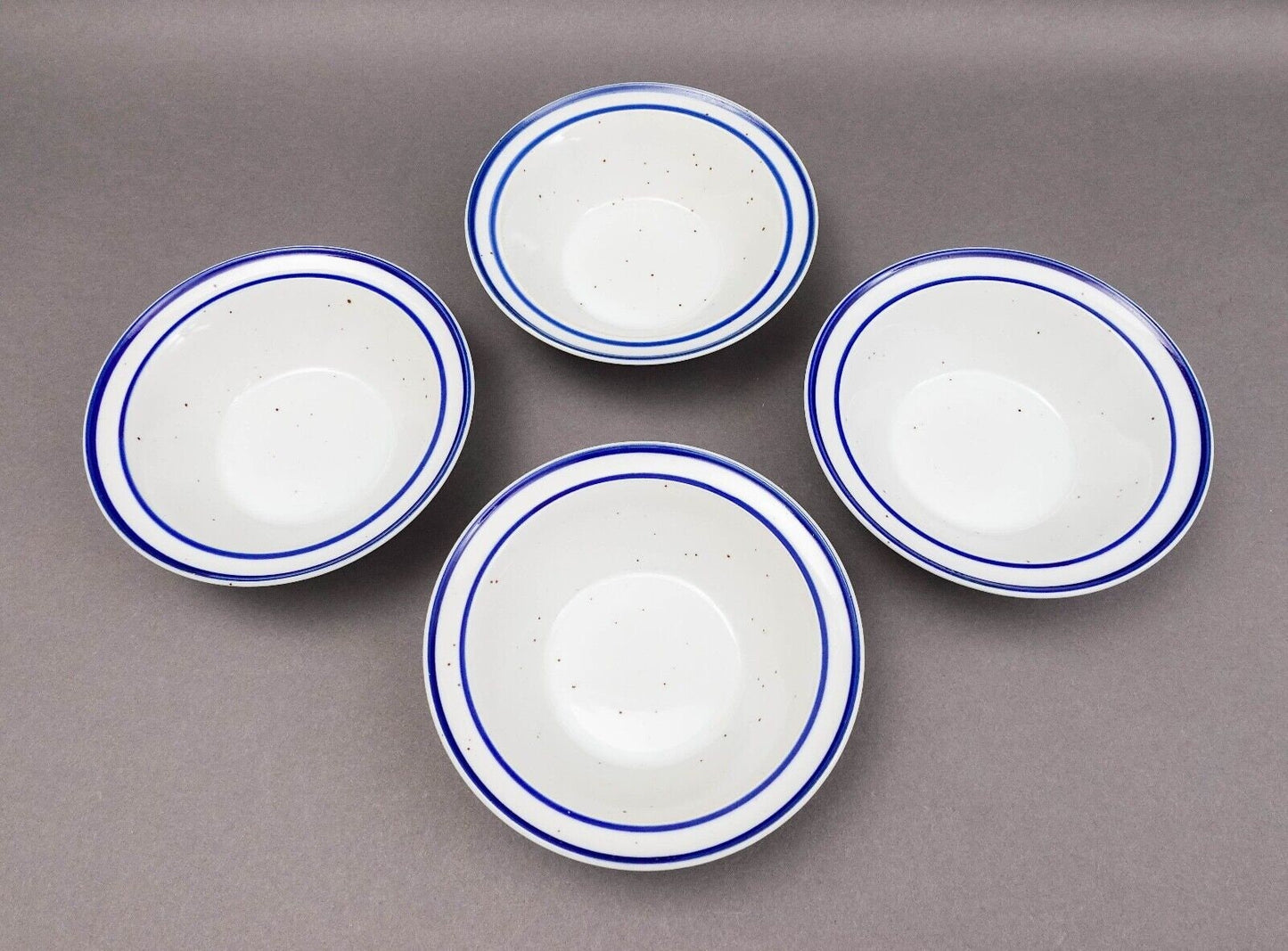 Dansk Blue Mist Rimmed 6 1/4" Fruit Berry Dessert Sauce Bowl Set Of 4
