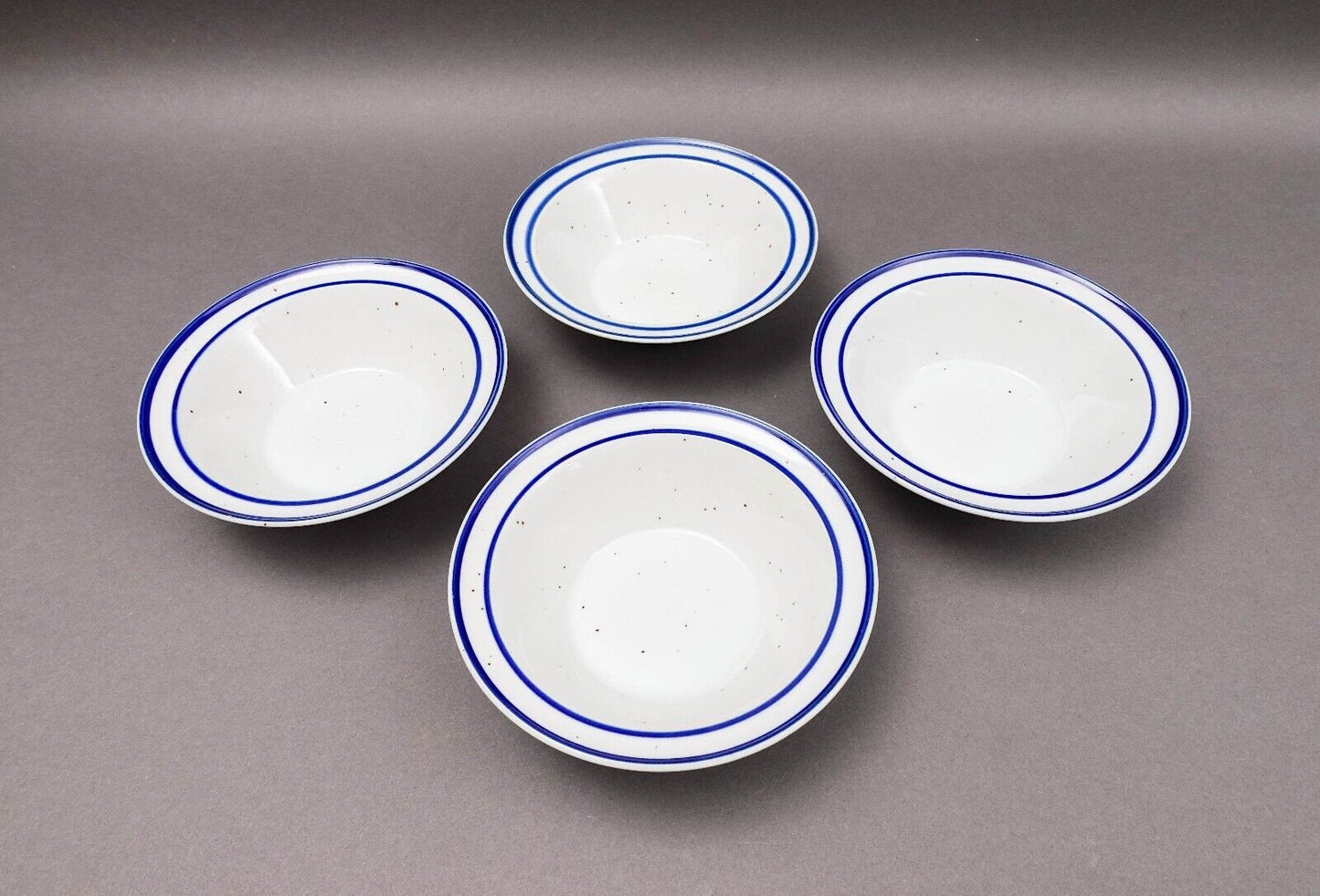 Dansk Blue Mist Rimmed 6 1/4" Fruit Berry Dessert Sauce Bowl Set Of 4