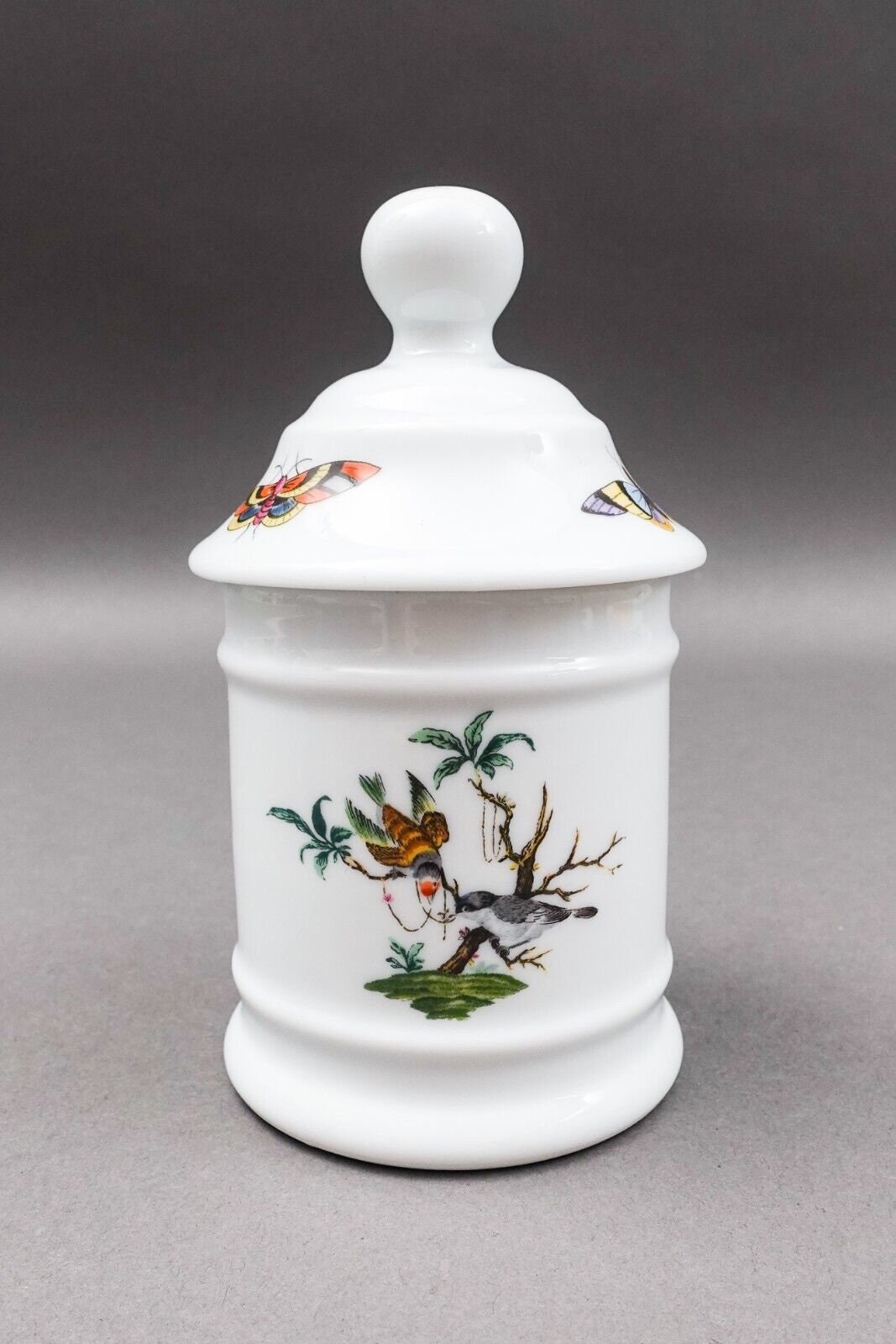 Ceralene A. Raynaud Limoges France Les Oiseaux Birds Apothecary Canister Jar 6"