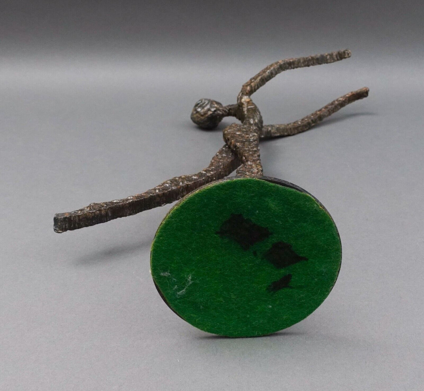 Arik Amir Israel Signed MCM Brutalist Iron Ballerina Ballet Dancer Sculpture 16"