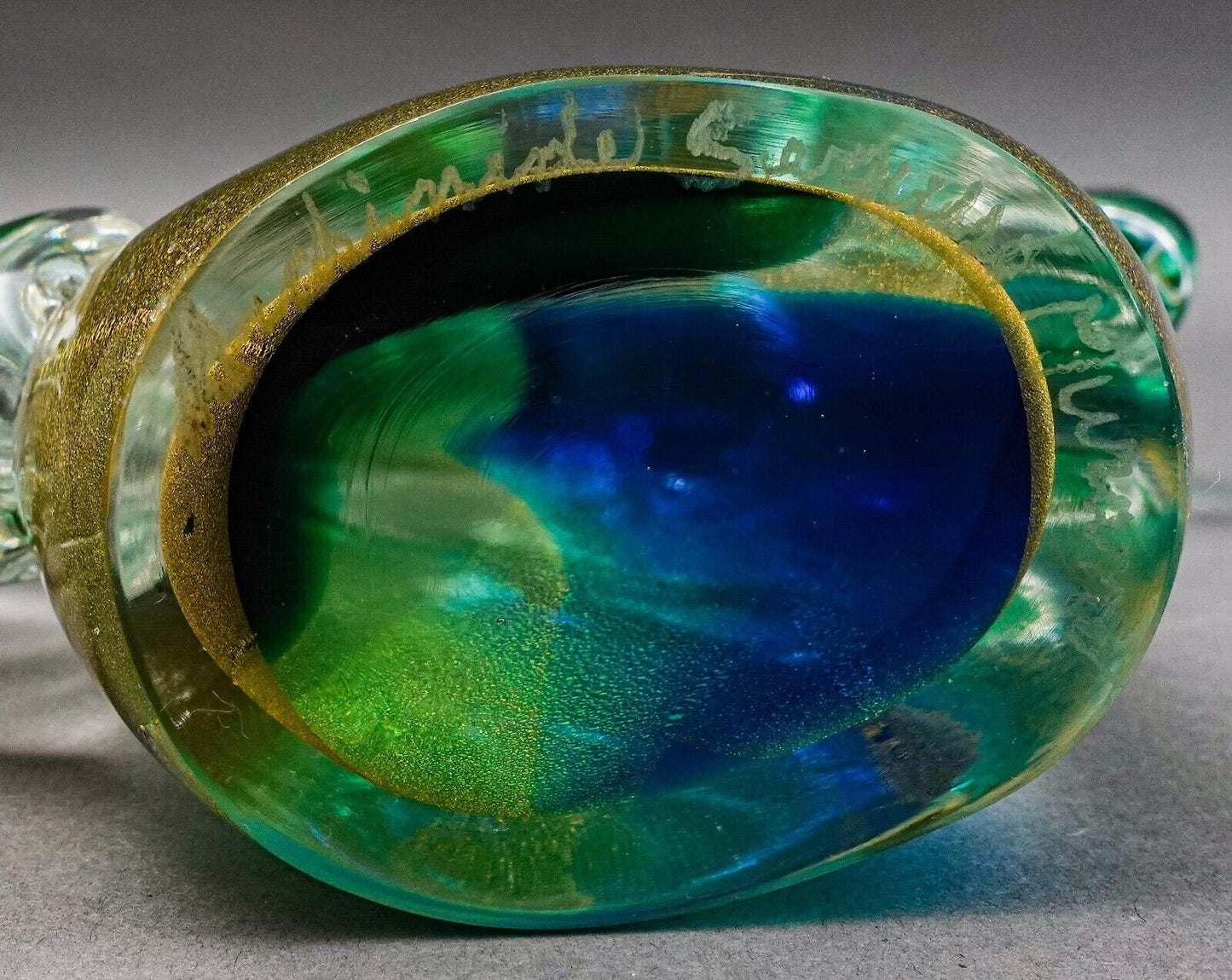 Archimede Seguso Murano Signed Italian Sommerso Glass Unicorn Horse Sculpture