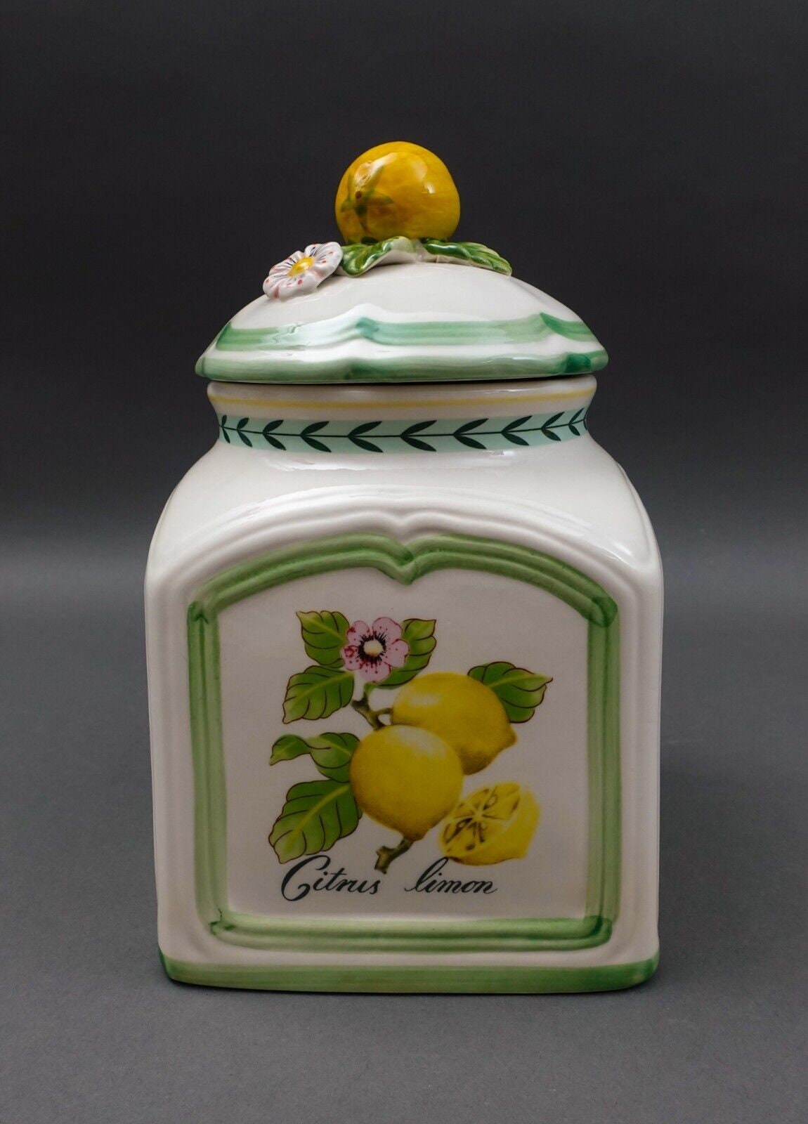 Villeroy & Boch Germany French Garden Charm Citrus Limon Lidded Jar Canister
