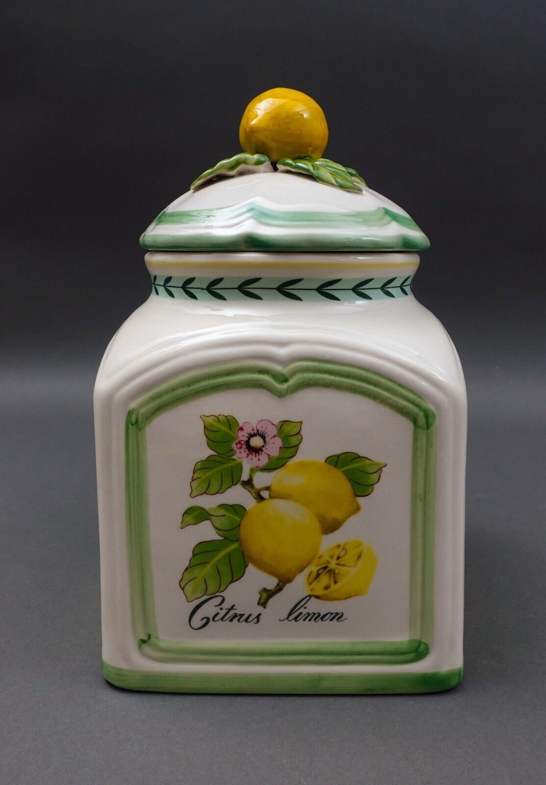 Villeroy & Boch Germany French Garden Charm Citrus Limon Lidded Jar Canister