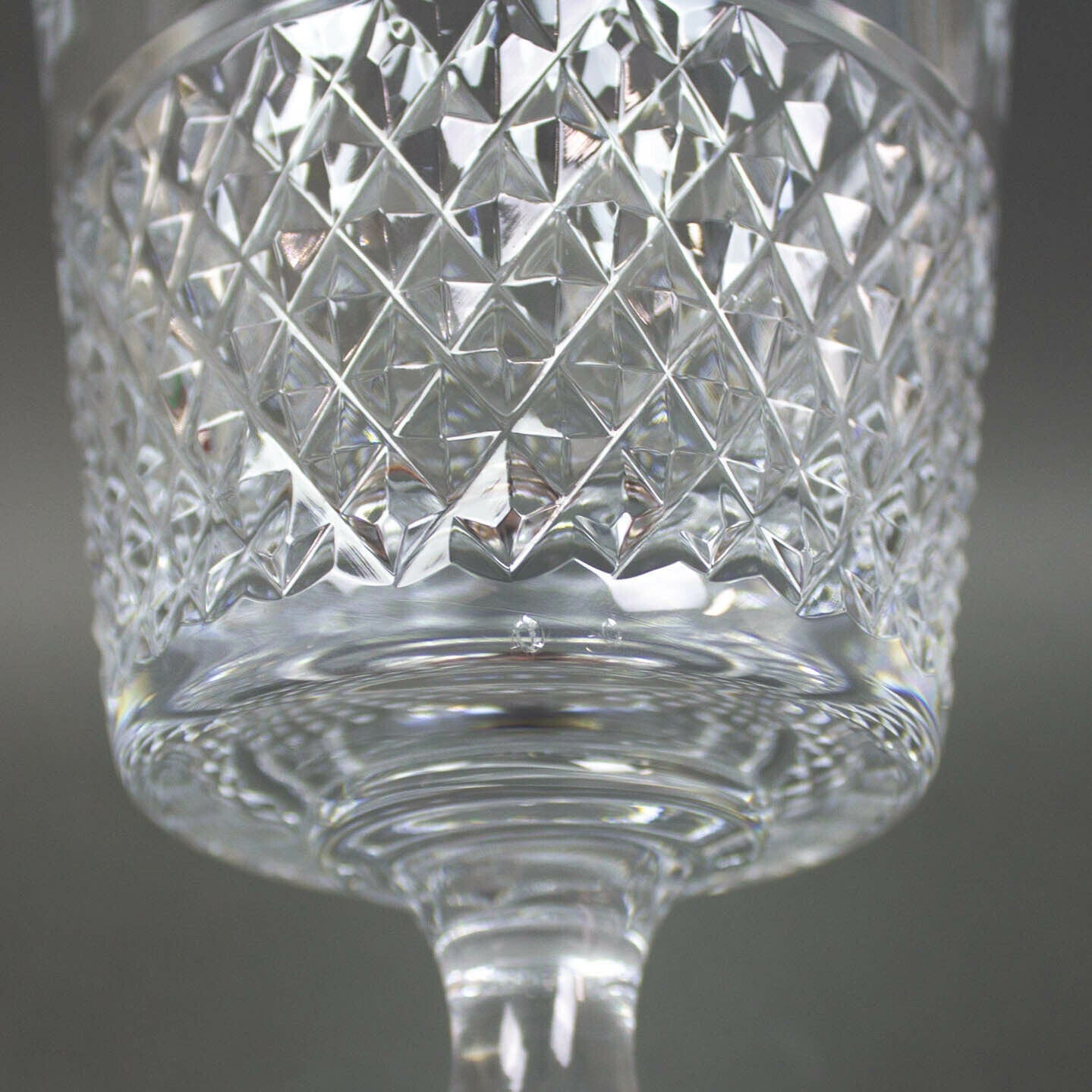 Val St. Lambert Birds of Paradise Etched Cut Crystal Glass Vase Pedestal Base