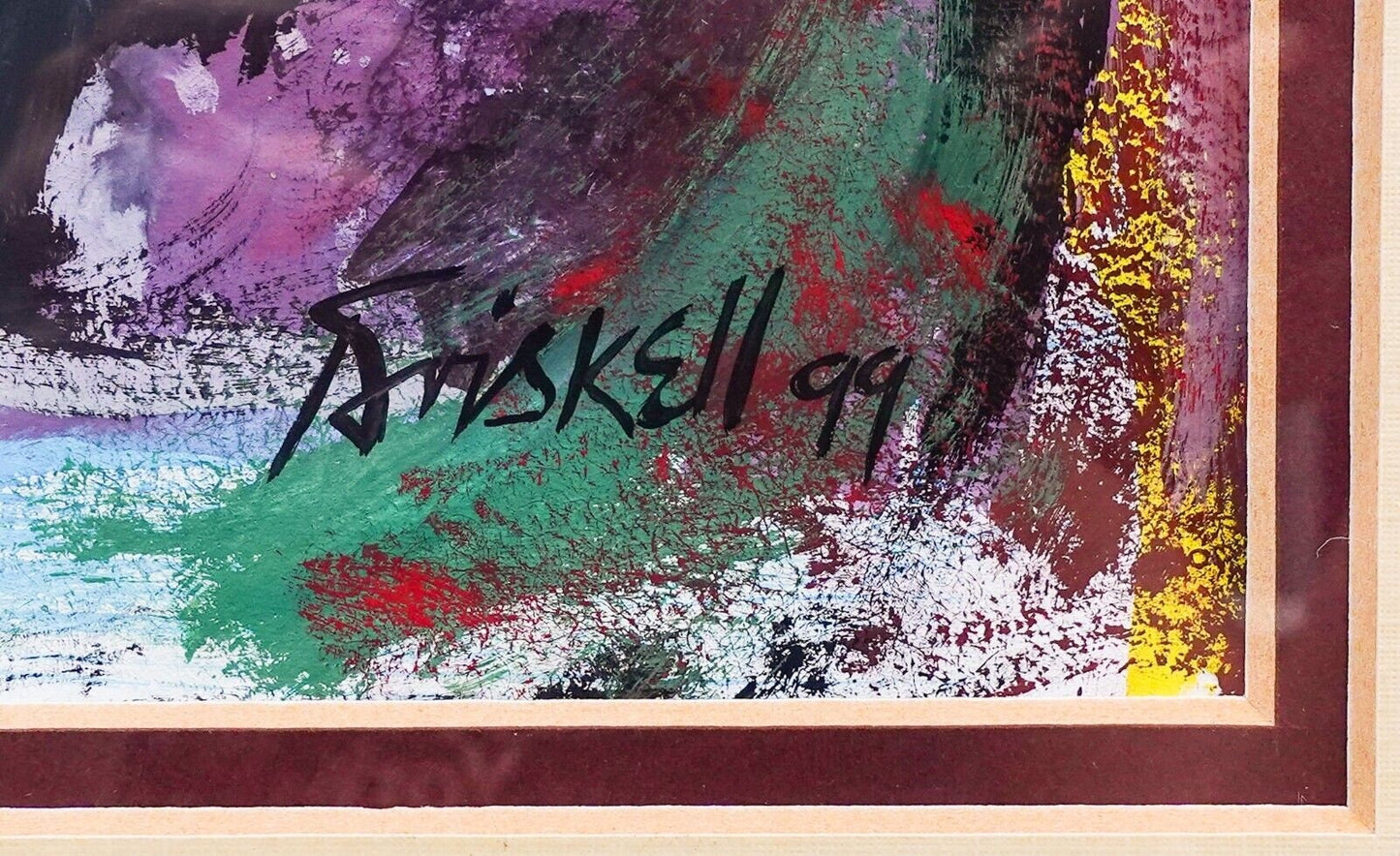 David Clyde Driskell (American, 1931-2020) Signed Oil On Paper Painting 1999