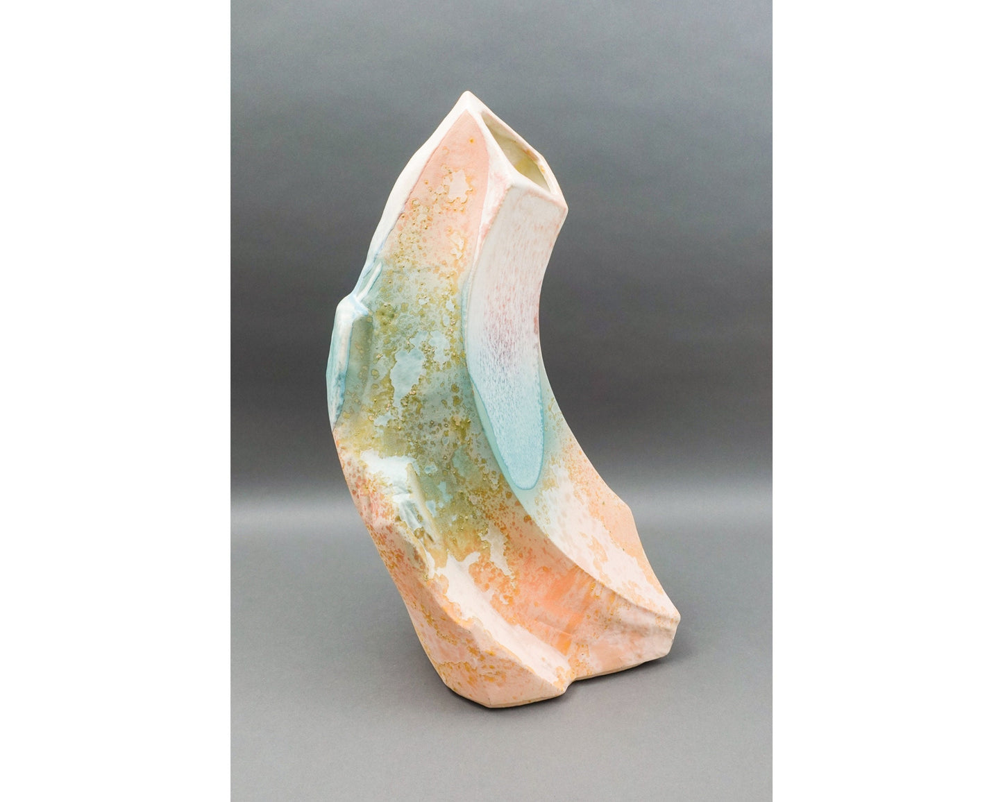 Tony Evans Signed Large Raku California Ceramic Studio Art Pottery Vase 20"