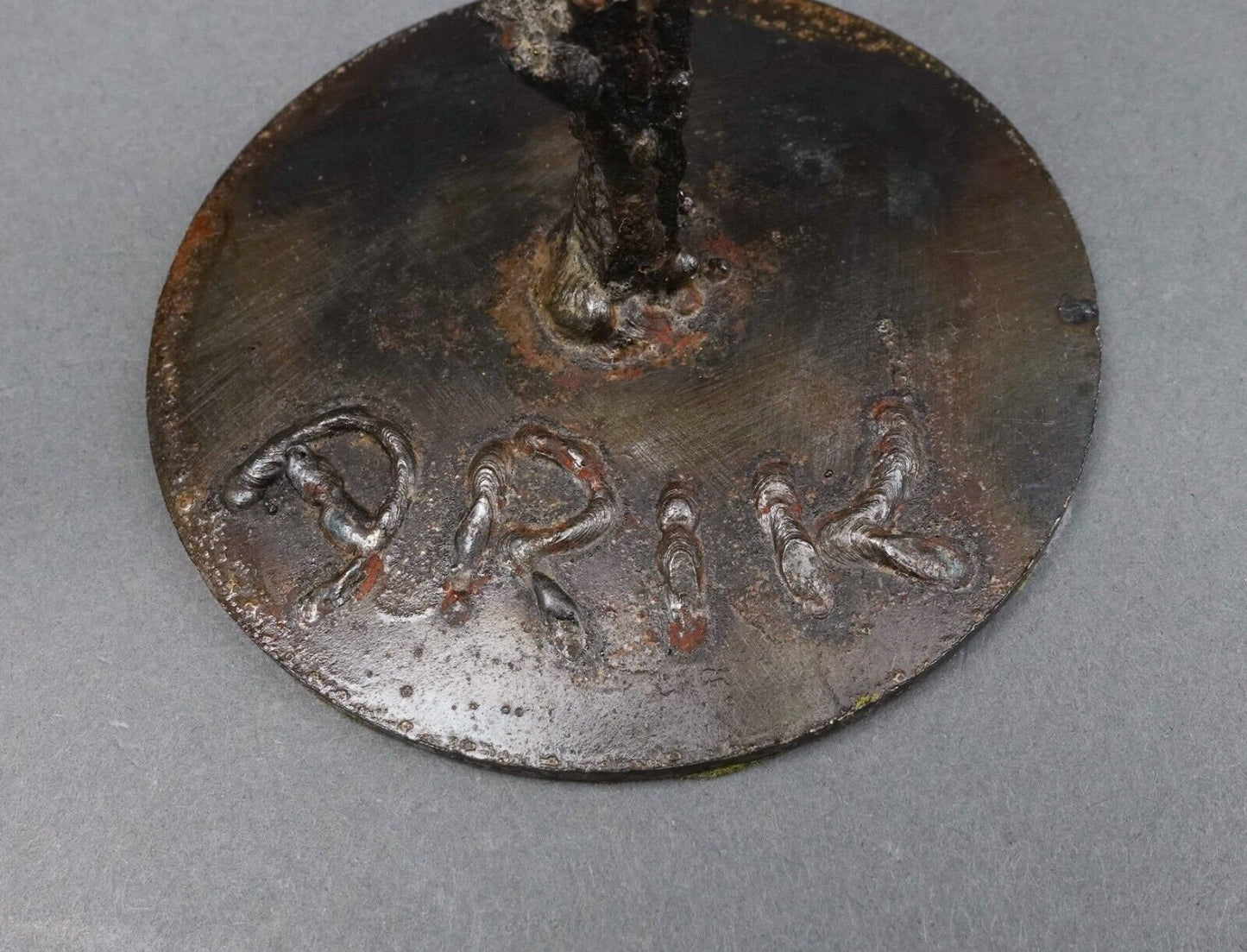 Arik Amir Israel Signed MCM Brutalist Iron Ballerina Ballet Dancer Sculpture 16"